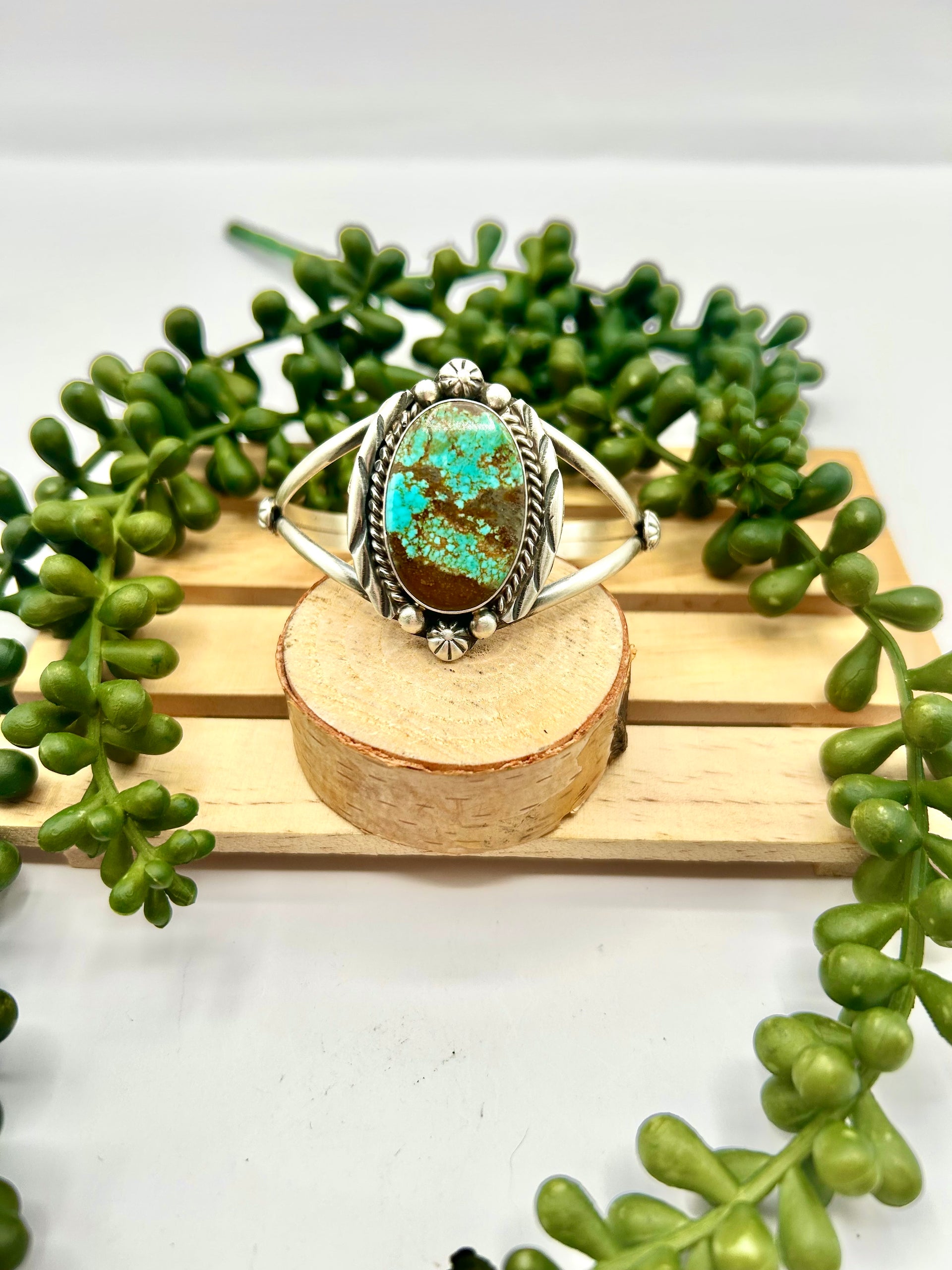 Augustine Largo Mine 8 Turquoise & Sterling Silver Cuff Bracelet