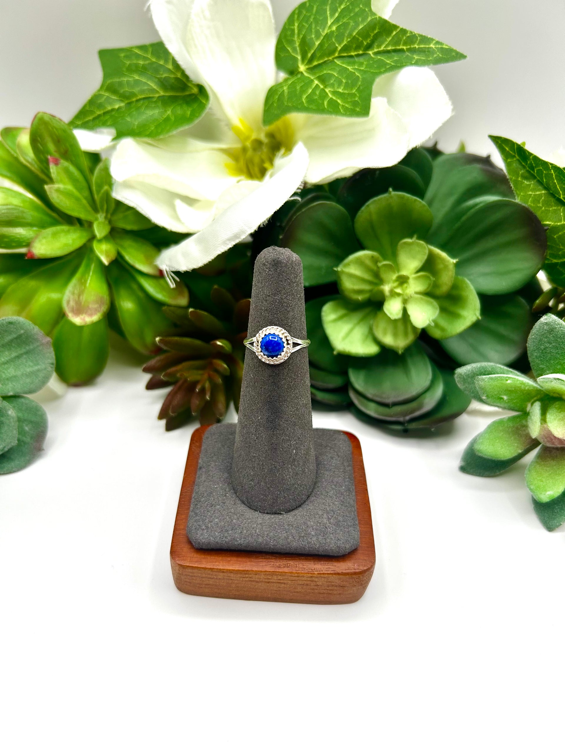 Navajo Made Lapis & Sterling Silver Ring