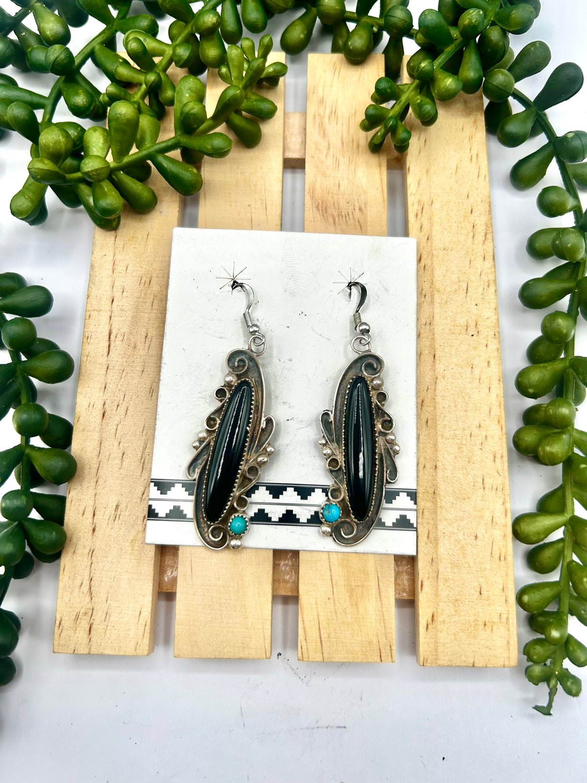 Susan Yazzie Multi Stone & Sterling Silver Hook Earrings