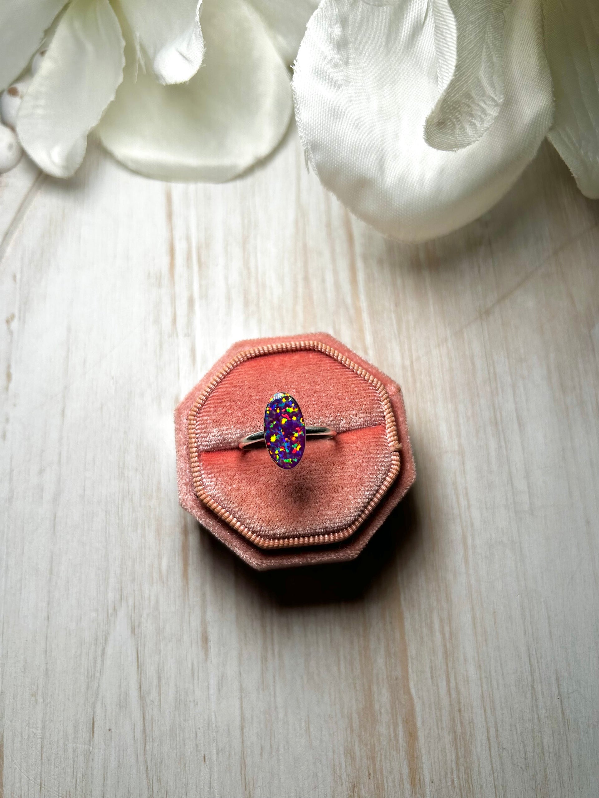 Navajo Made Opal & Sterling Silver Ring