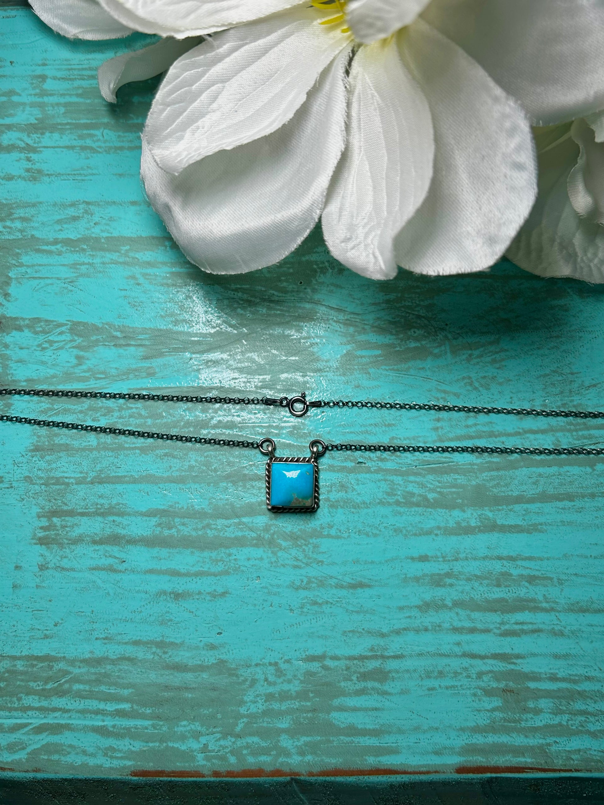 Judith Dixon Kingman Turquoise & Sterling Sliver Necklace
