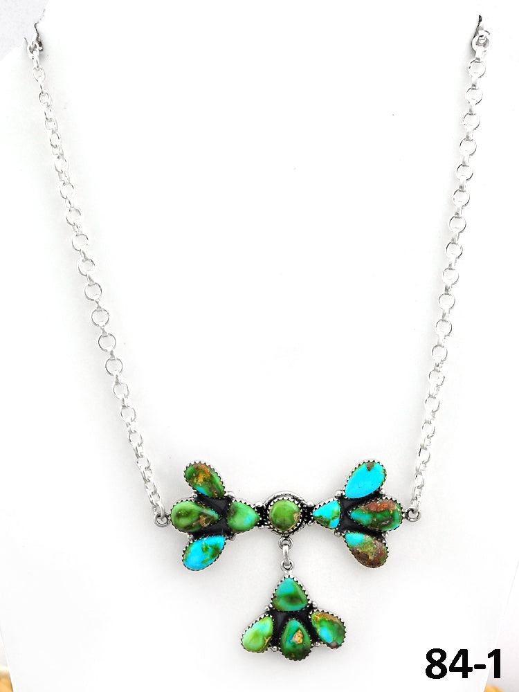 Southwest Made Sonoran Turquoise & Sterling Silver Necklace