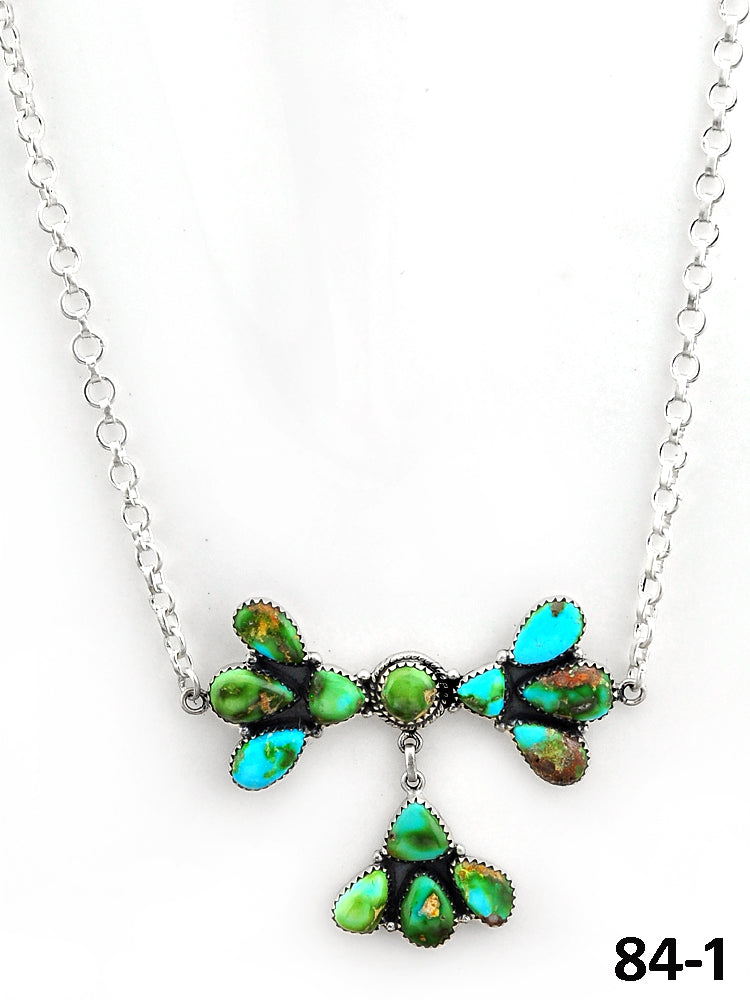 Southwest Made Sonoran Turquoise & Sterling Silver Necklace
