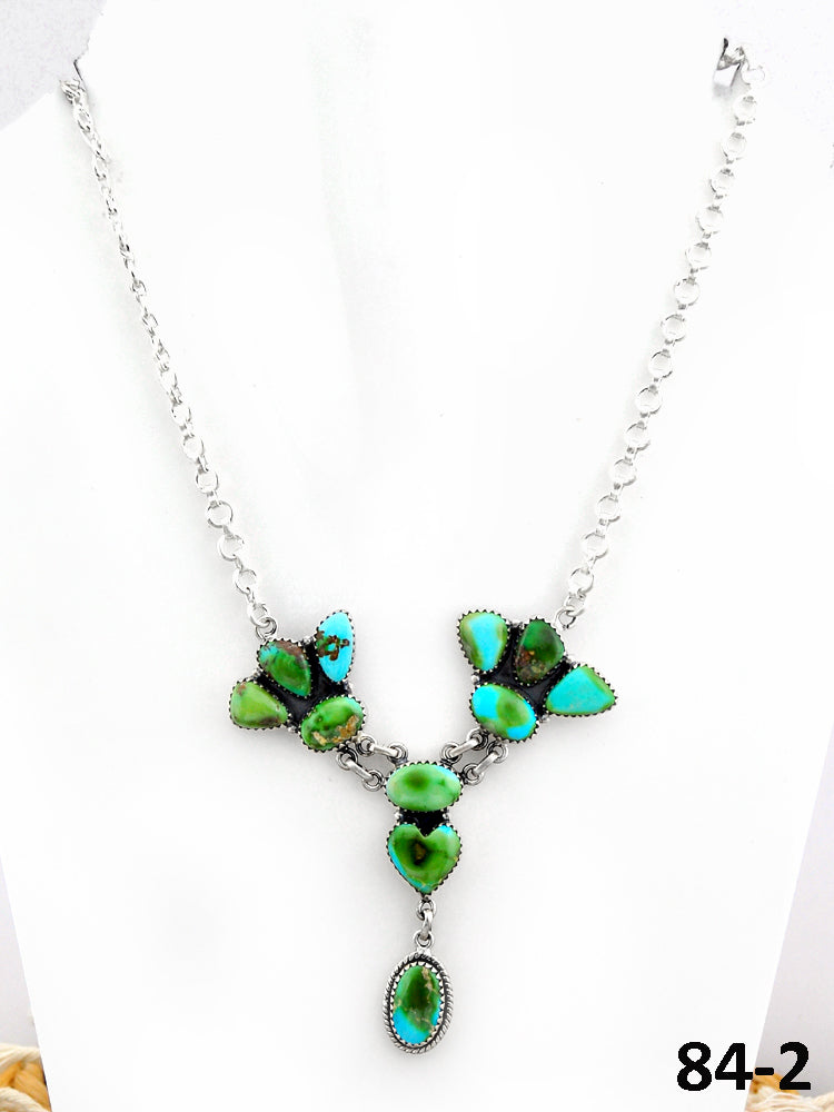 Southwest Made Sonoran Turquoise & Sterling Silver Necklace