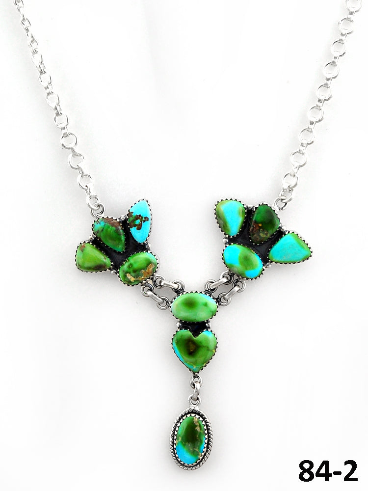 Southwest Made Sonoran Turquoise & Sterling Silver Necklace