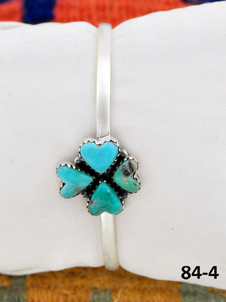 Southwest Made Campitos Turquoise & Sterling Silver Cuff Bracelet