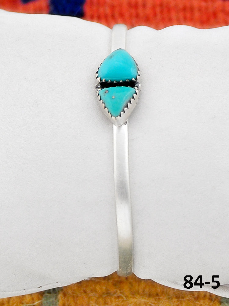 Southwest Made Campitos Turquoise & Sterling Silver Cuff Bracelet