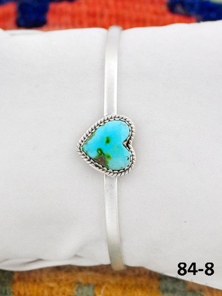 Southwest Made Campitos Turquoise & Sterling Silver Cuff Bracelet