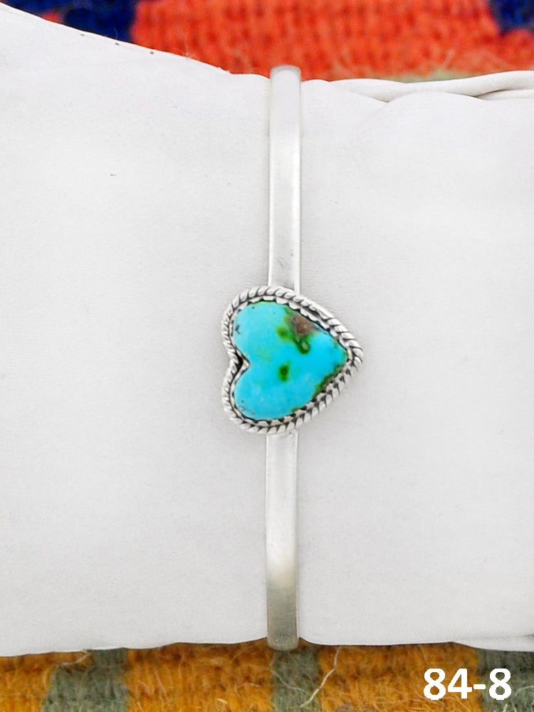 Southwest Made Campitos Turquoise & Sterling Silver Cuff Bracelet