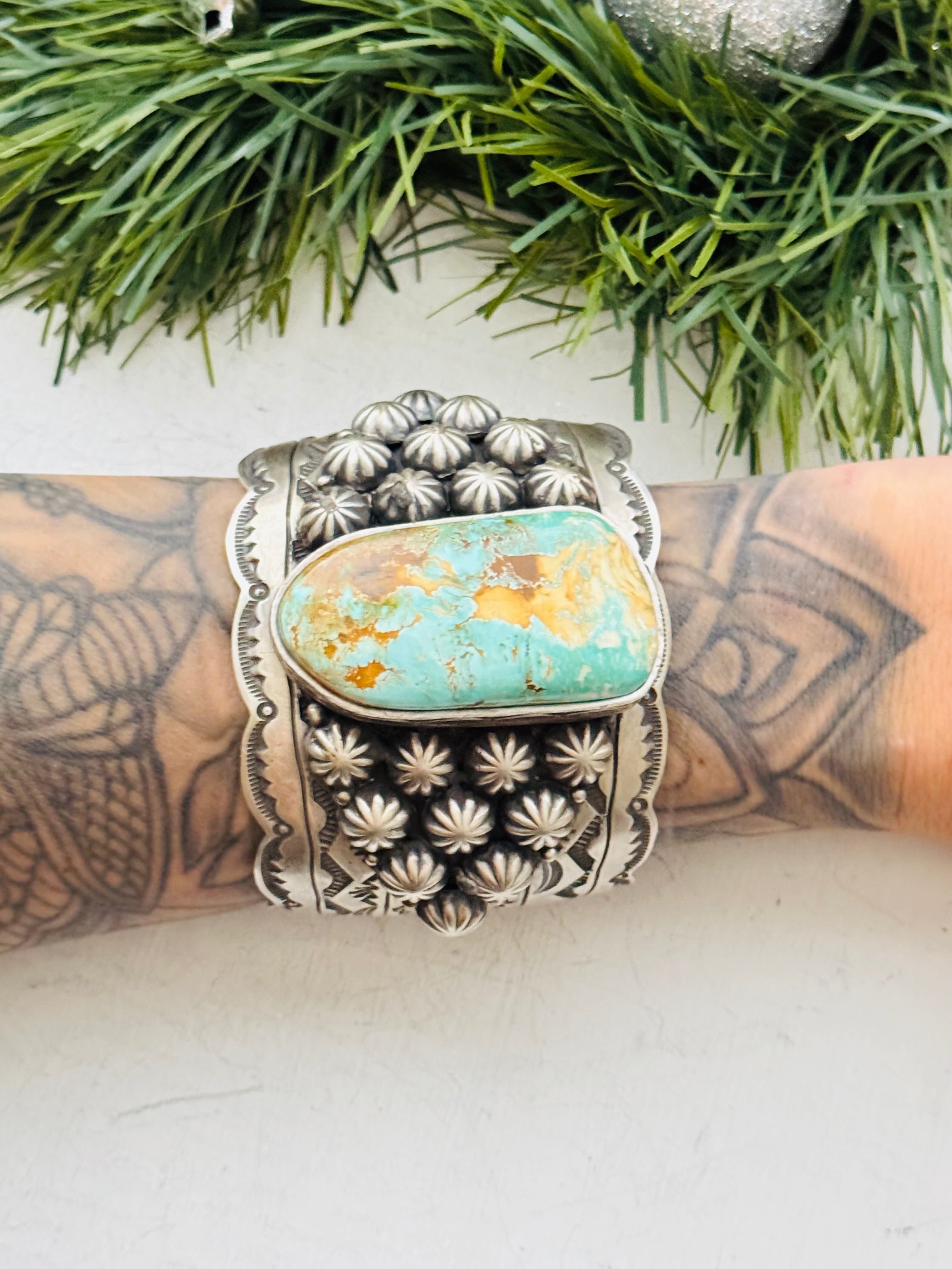 LeRoy James Natural Royston Turquoise & Sterling Silver Cuff Bracelet