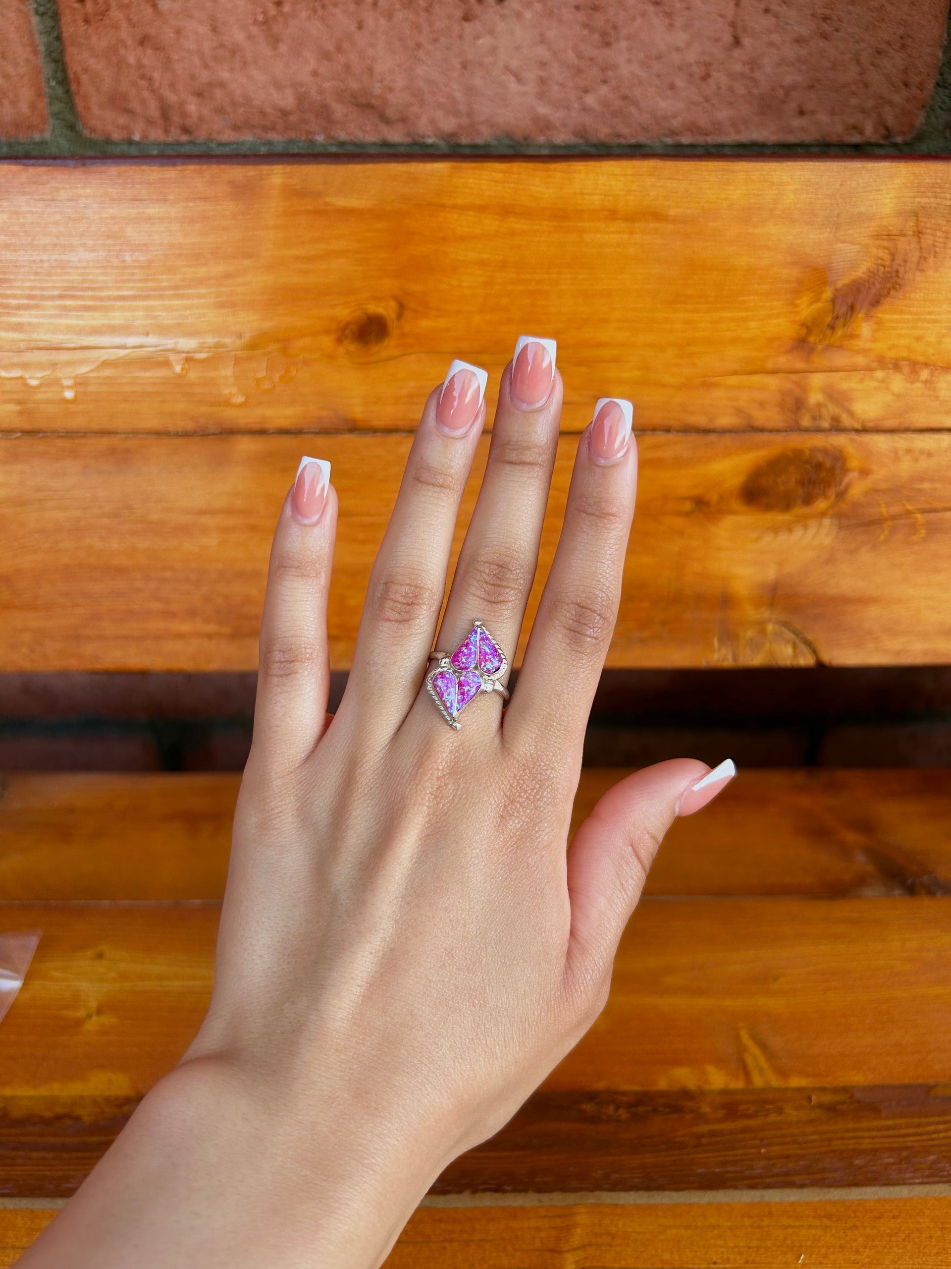 Navajo Made Opal & Sterling Silver Ring