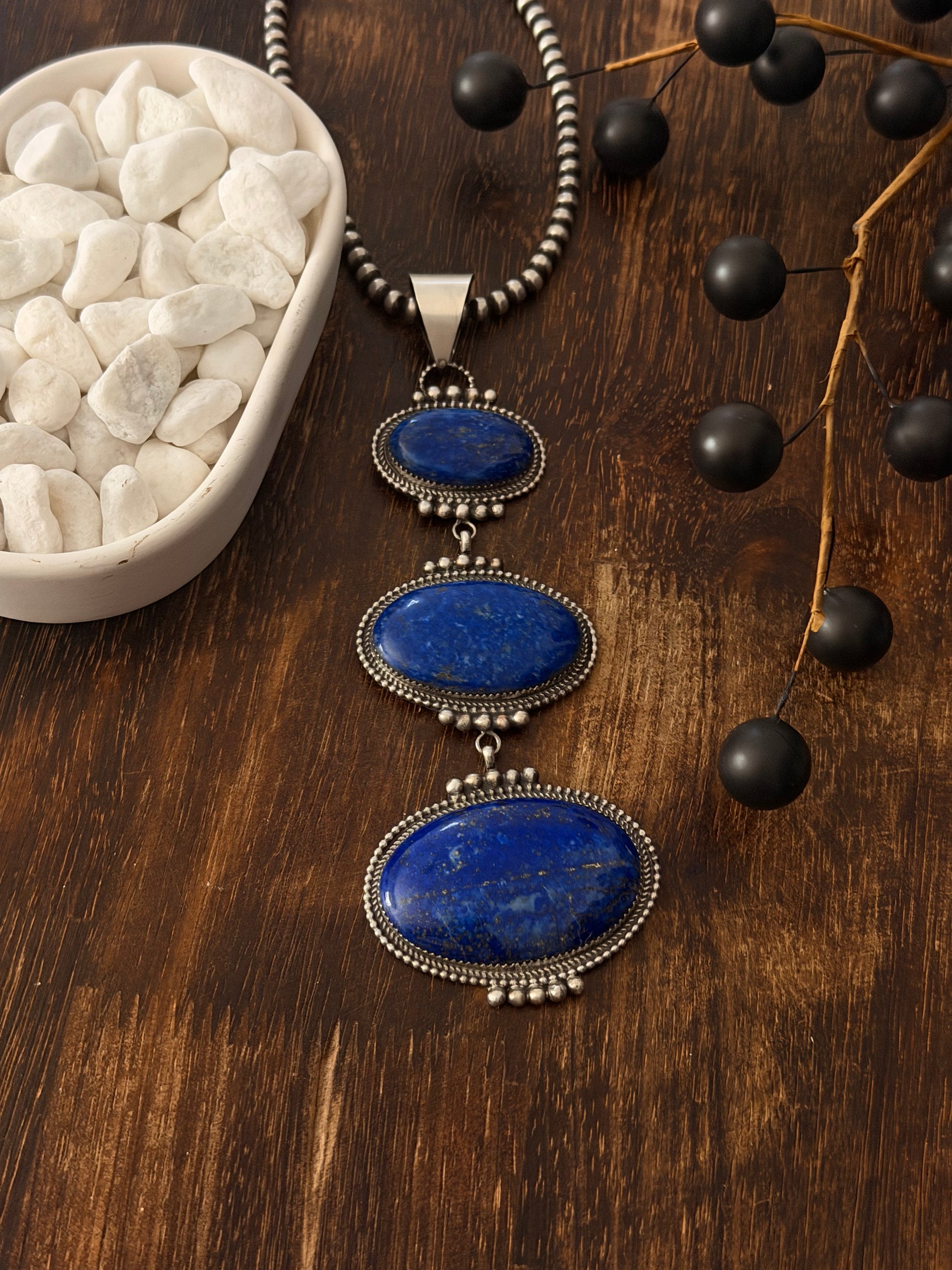 Donovan Nez Lapis & Sterling Silver Pendant