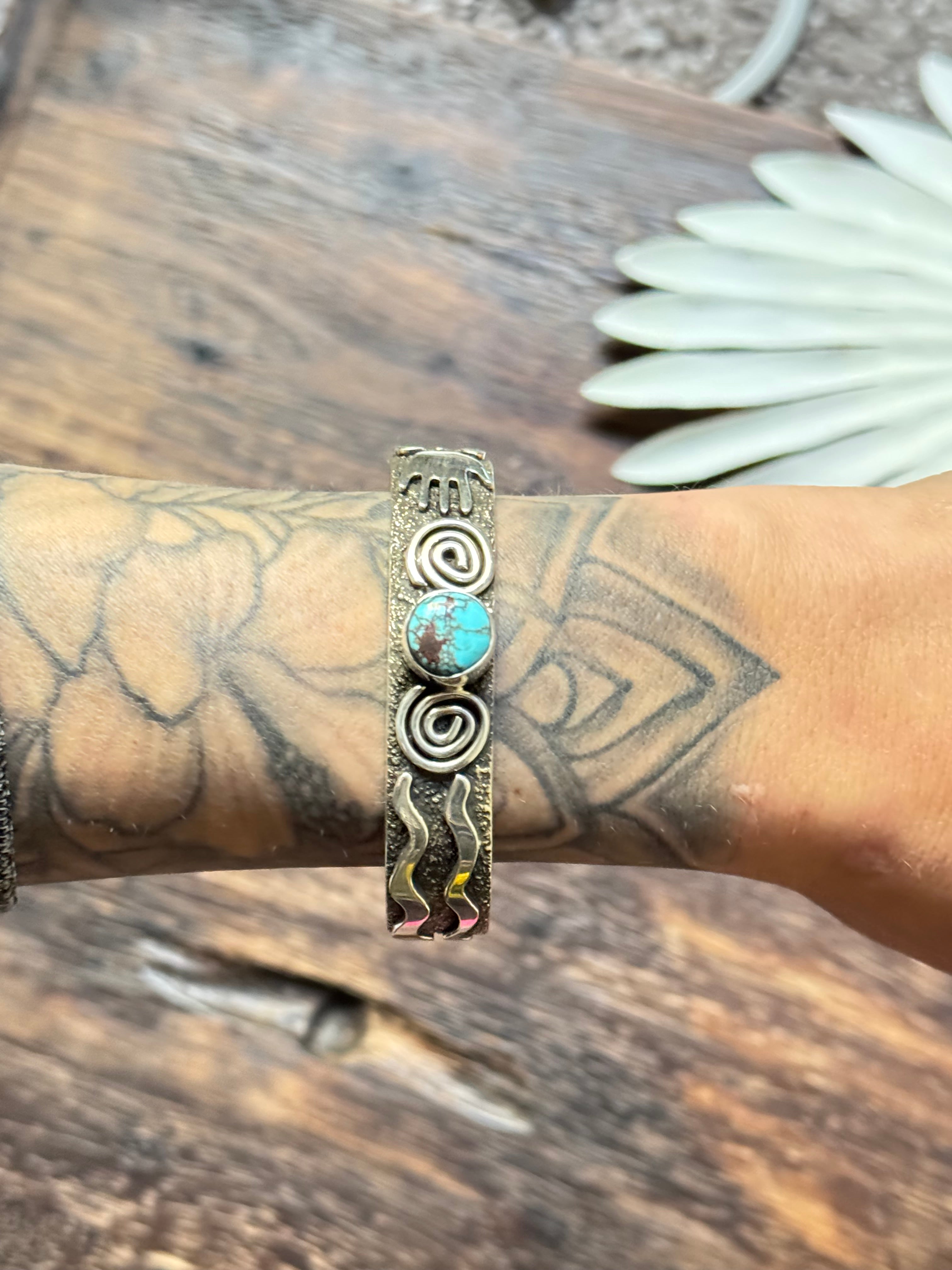 Alex Sanchez Egyptian Turquoise & Sterling Silver Cuff Bracelet