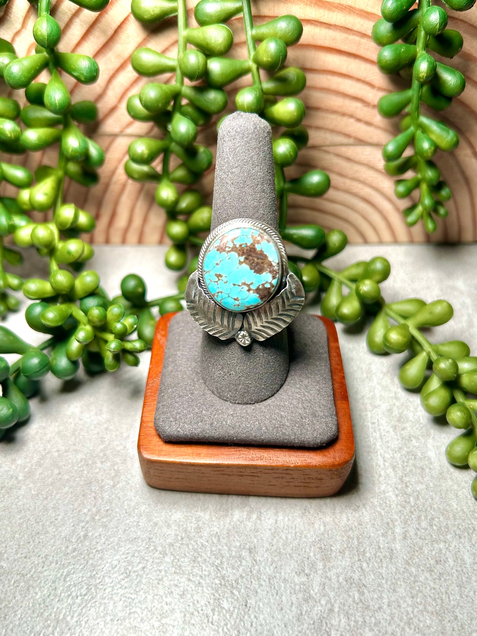 Kobe Martinez Dry Creek Turquoise& Sterling Silver Adjustable Ring