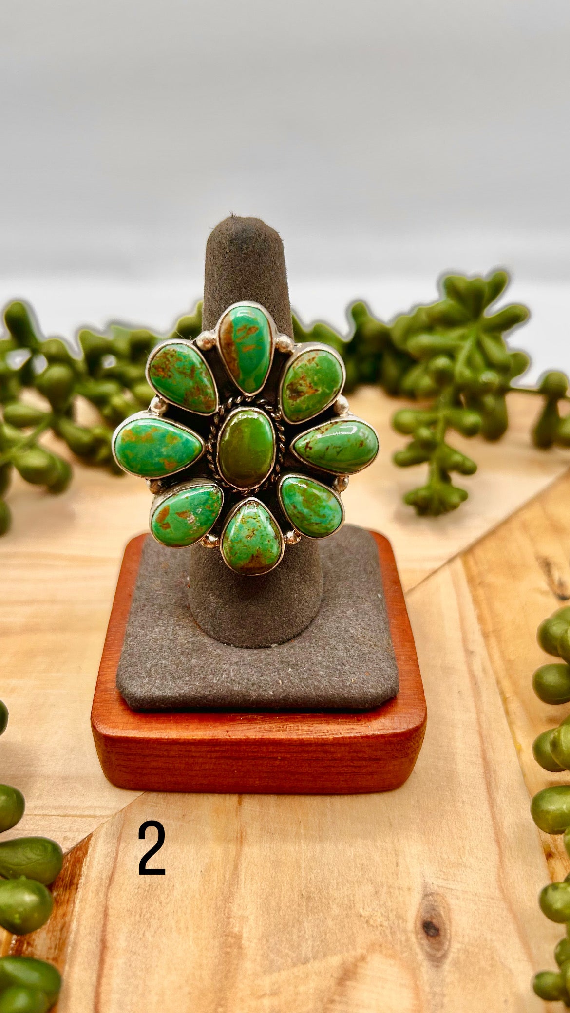 Ronald Lee Kingman Turquoise & Sterling Silver Adjustable Ring