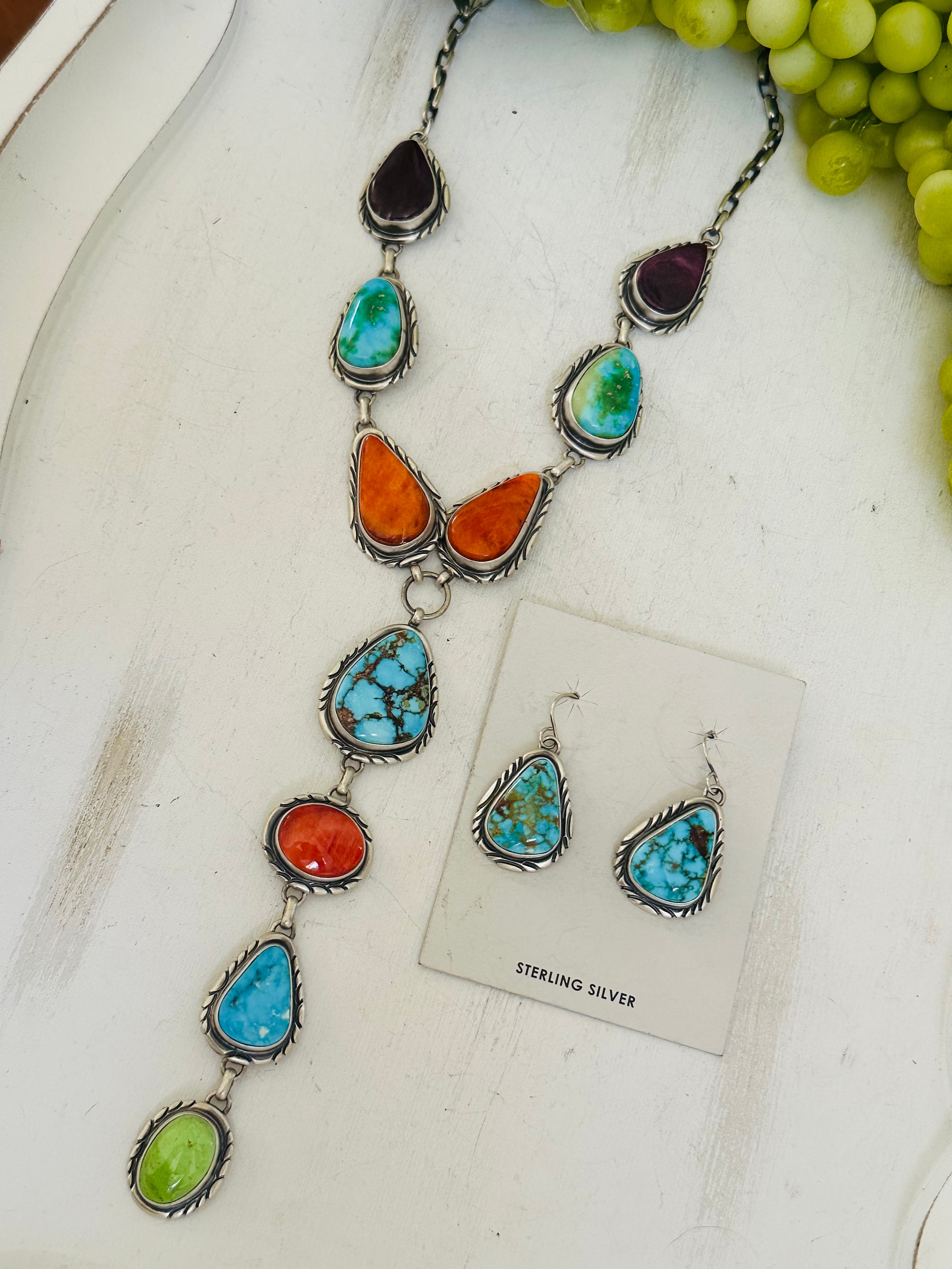 Rick Tolino Multi Stone & Sterling Silver Necklace Set