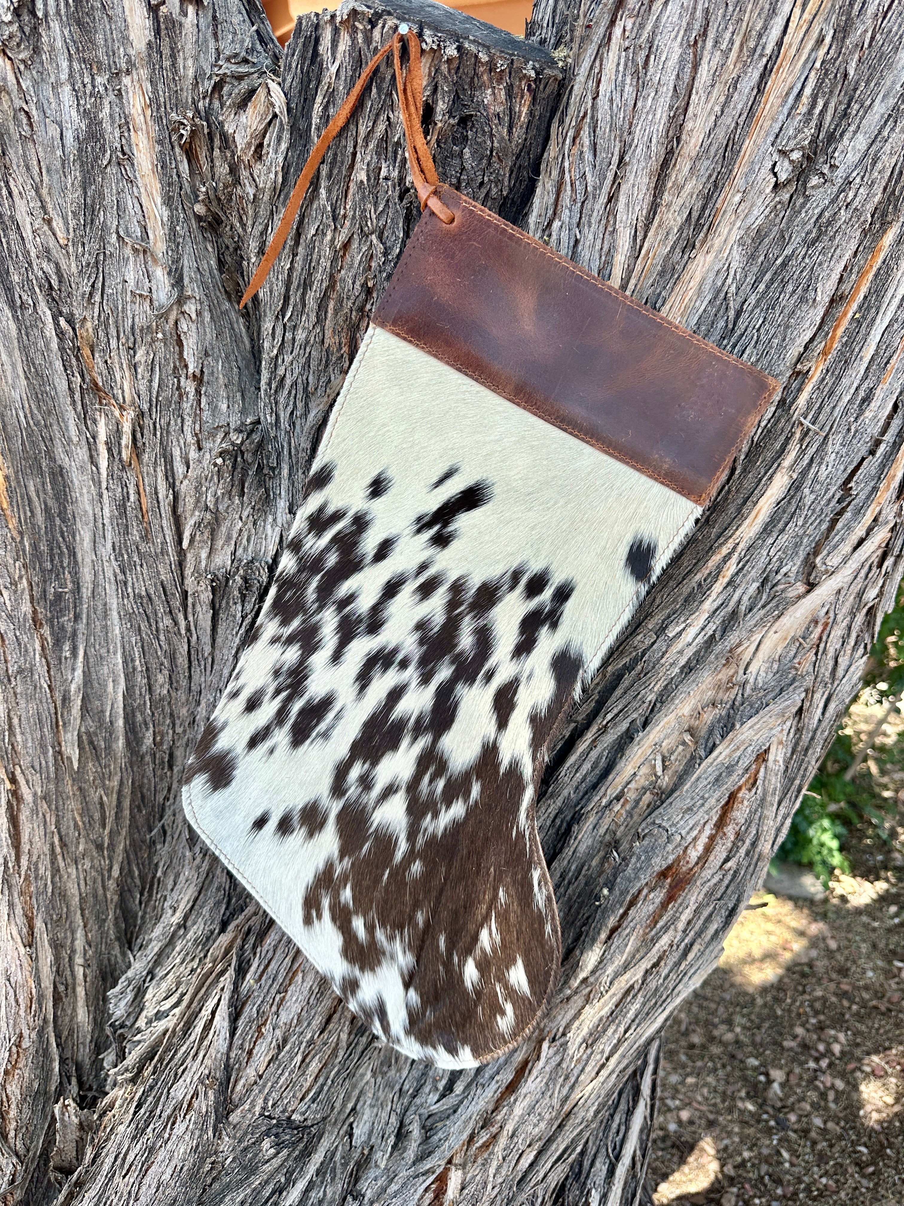 Genuine Tooled Leather Cowhide Stocking