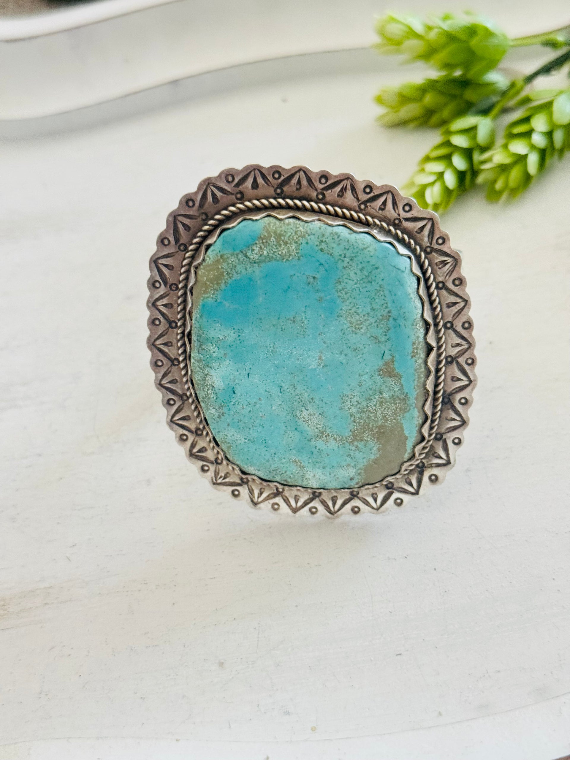 Danny Henio #8 Turquoise & Sterling Silver Cuff Bracelet