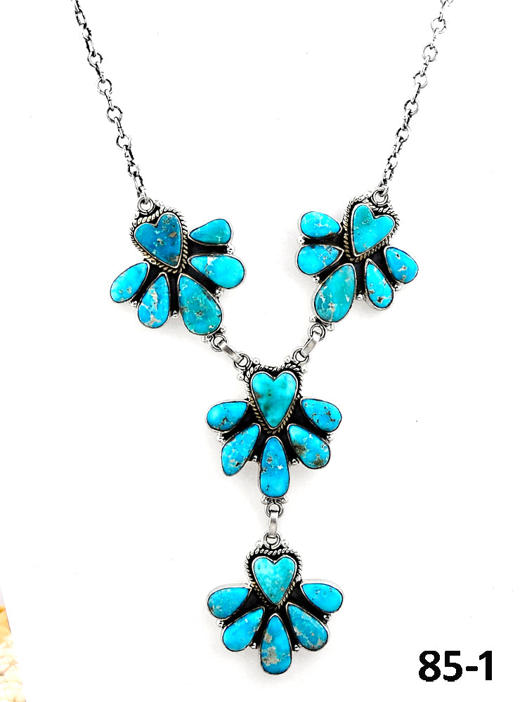 Southwest Made White Water Turquoise & Sterling Silver Necklace