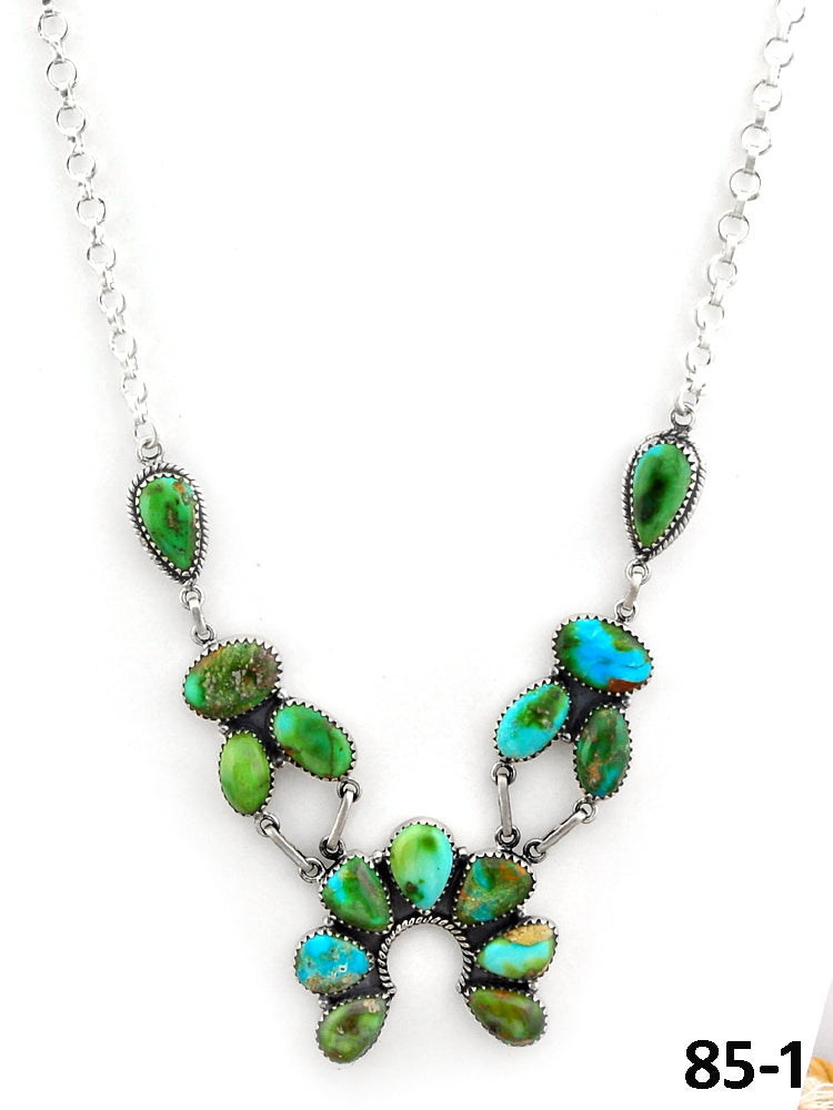 Southwest Made Sonoran Turquoise & Sterling Silver Necklace