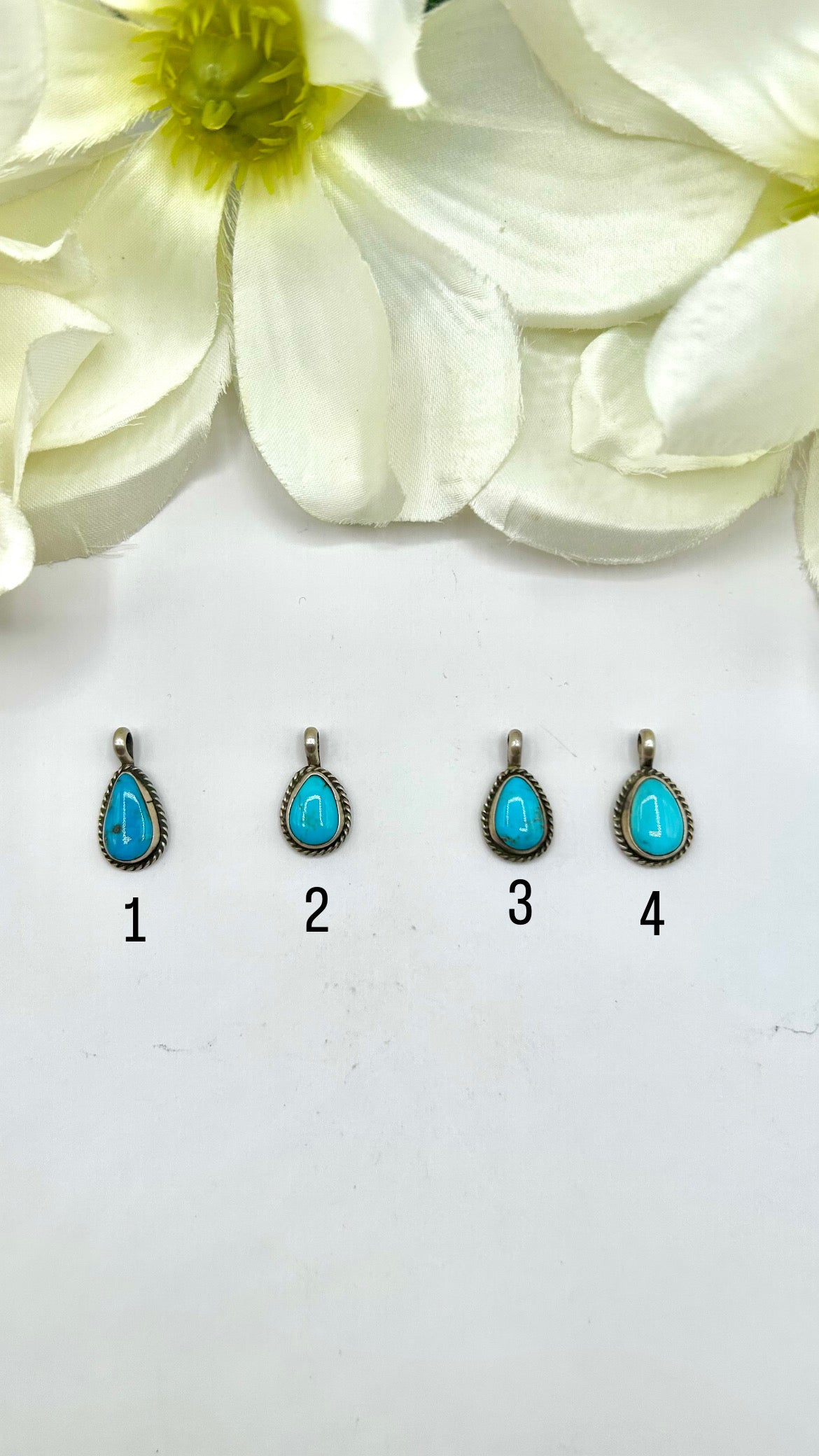 Navajo Made Kingman Turquoise & Sterling Silver Pendant