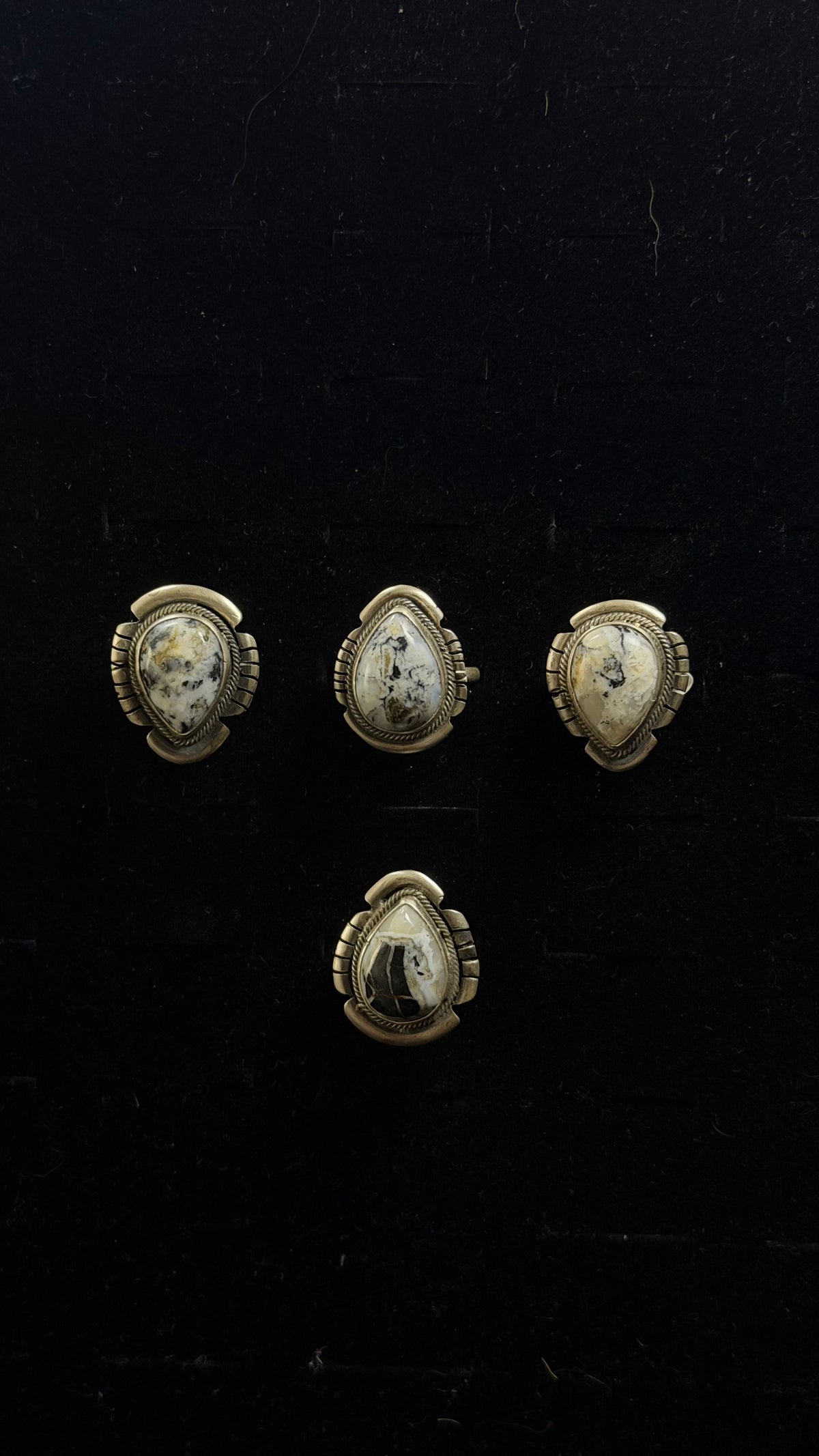 Danny Henio White Buffalo & Sterling Silver Ring