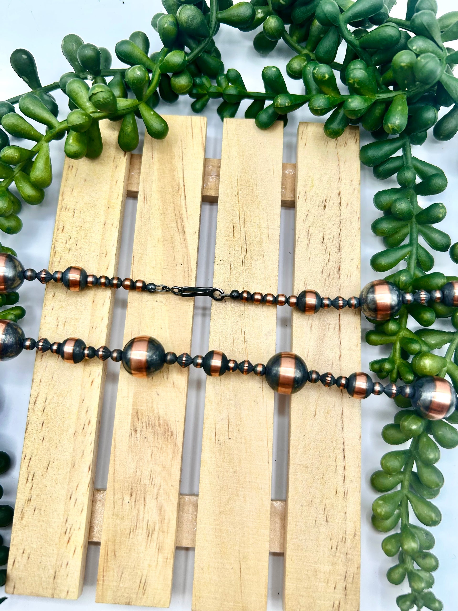 Navajo Made Strung Copper Necklace