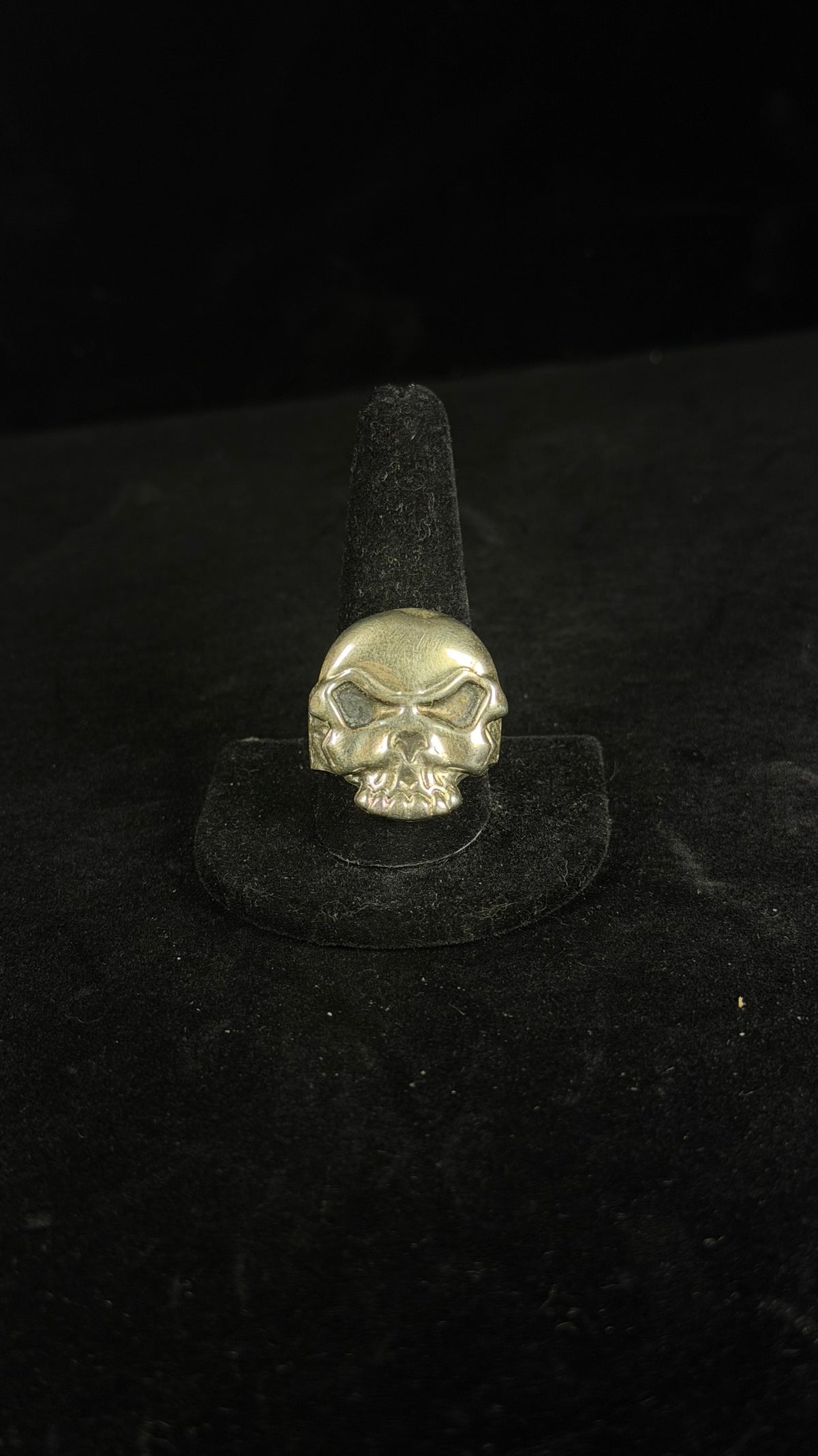 Zuni Made Sterling Silver Skull Ring Size 12