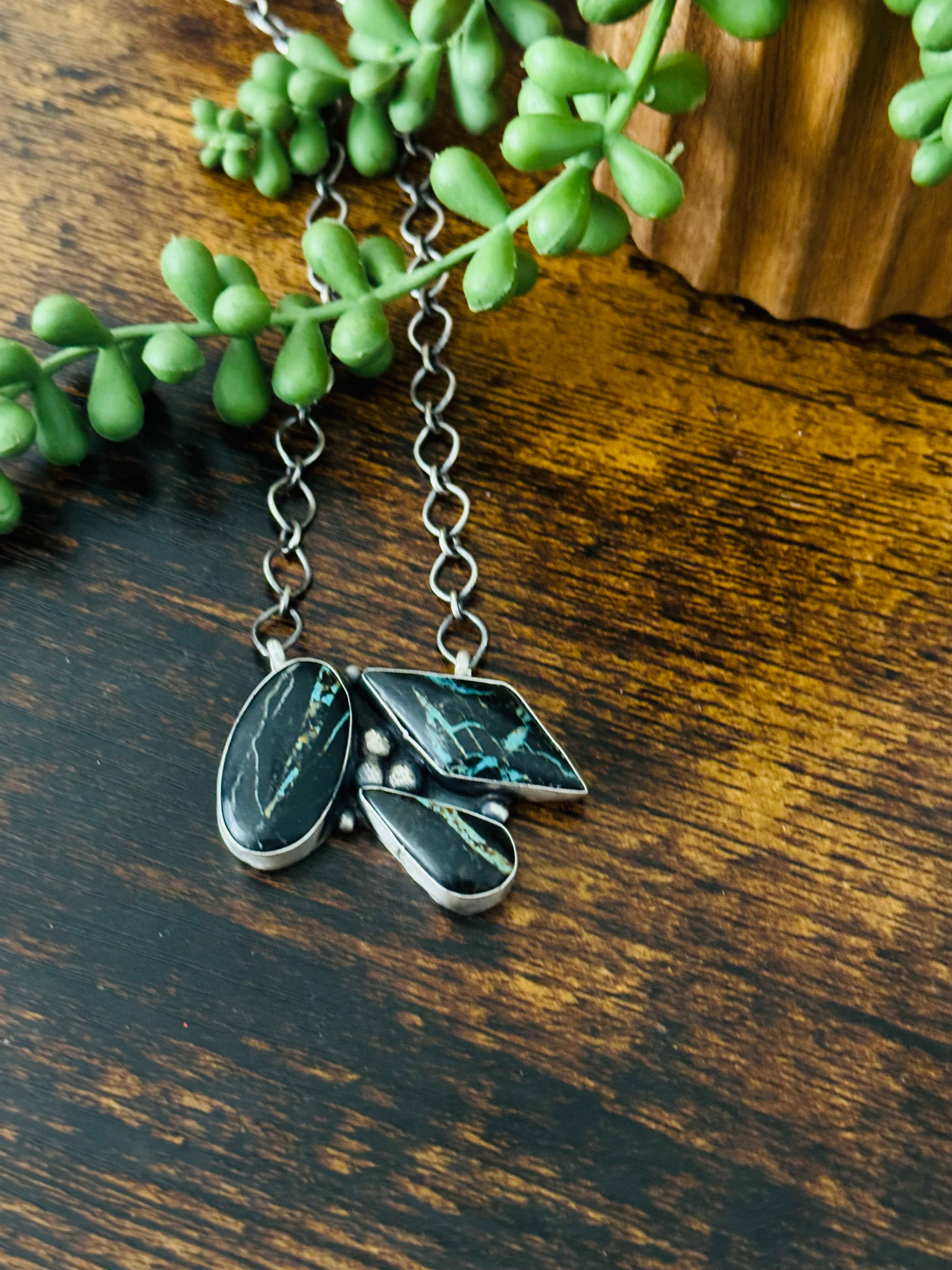 Ella Peters Black Jack Turquoise & Sterling Silver Necklace