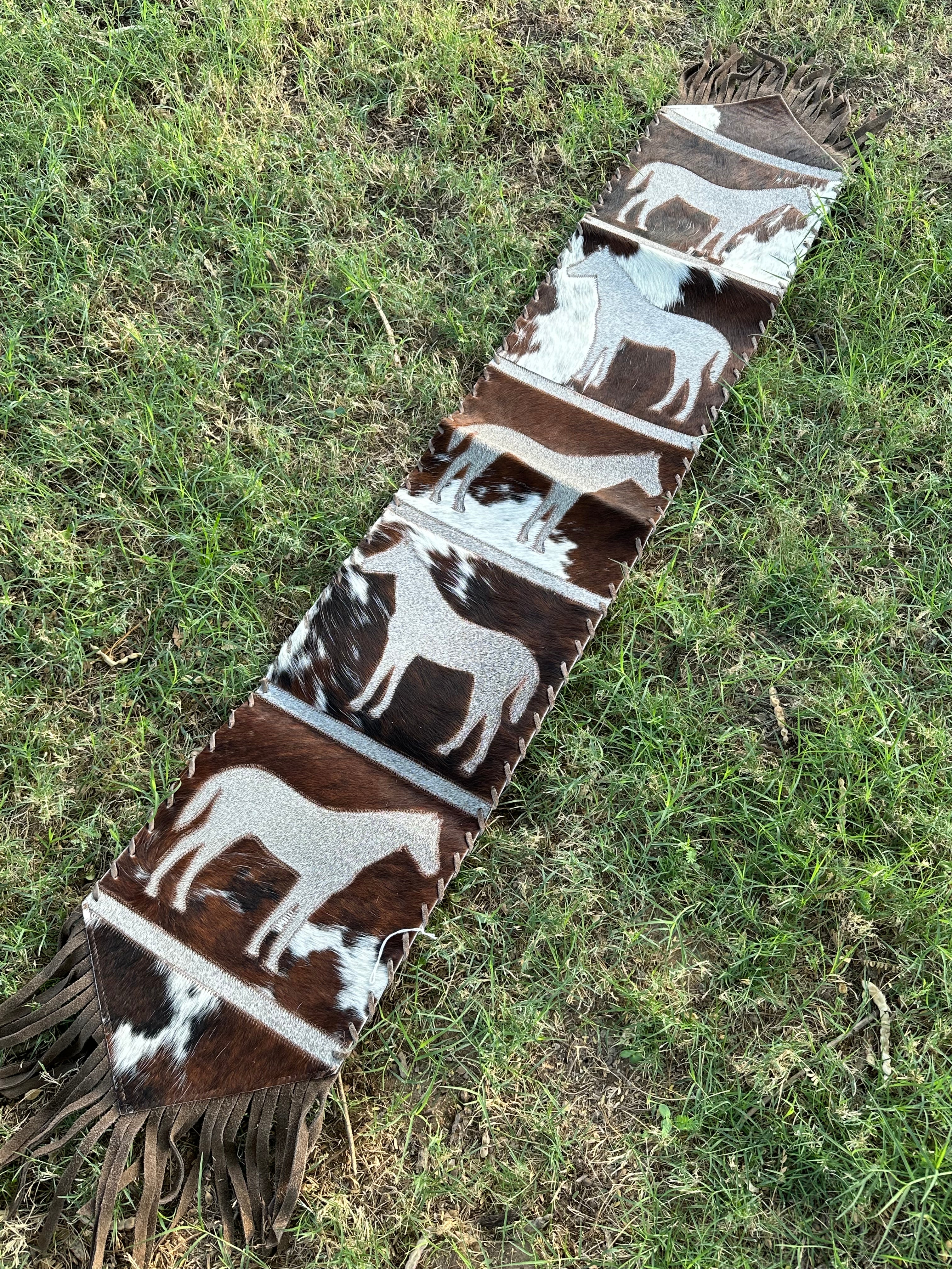 Genuine Leather Cowhide Table Runner