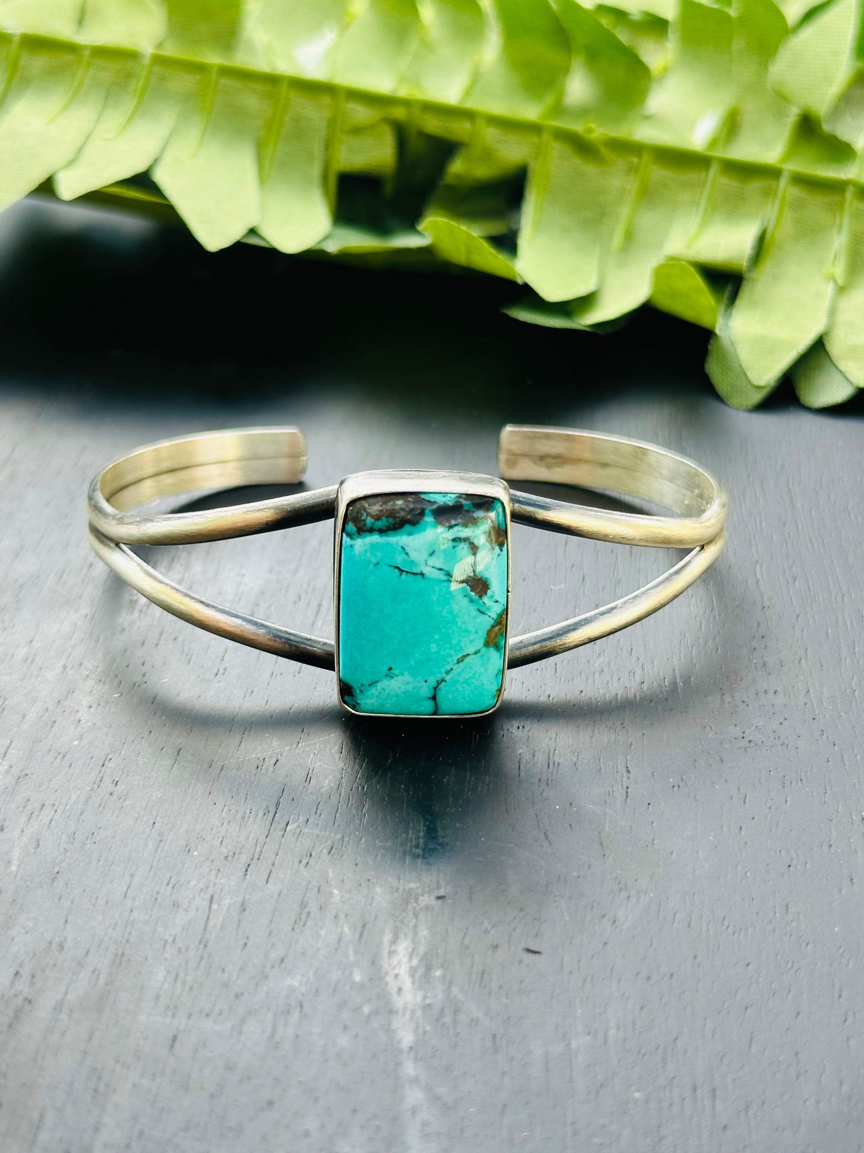 Dave Skeets Kingman Turquoise & Sterling Silver Cuff Bracelet