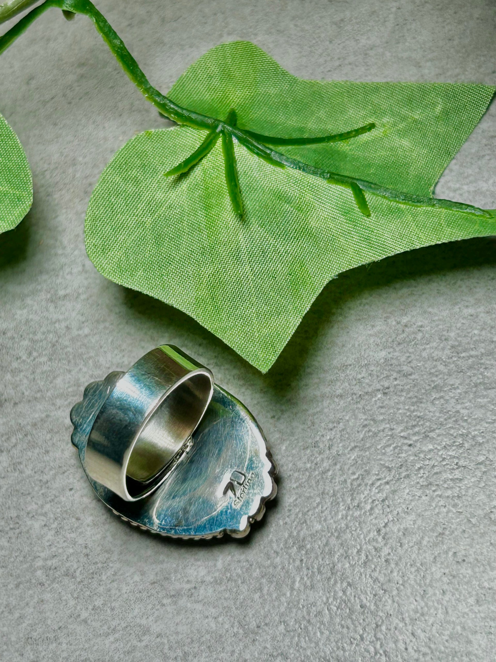 Zachariah David Rose Dahlia & Sterling Silver Adjustable Ring