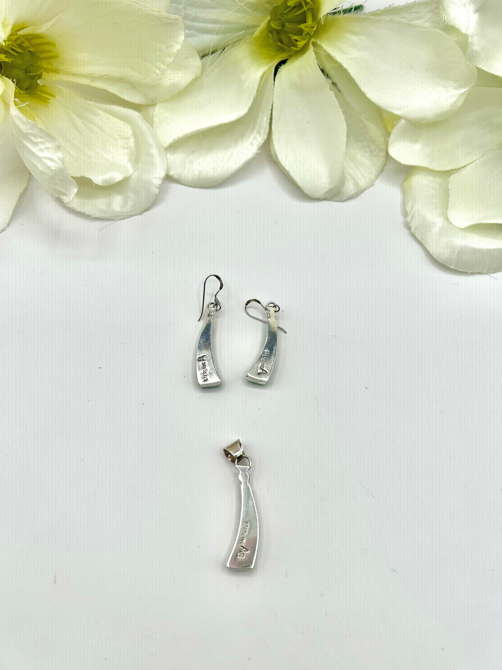 Eugene Chee Opal & Silver Pendant/Earring Set