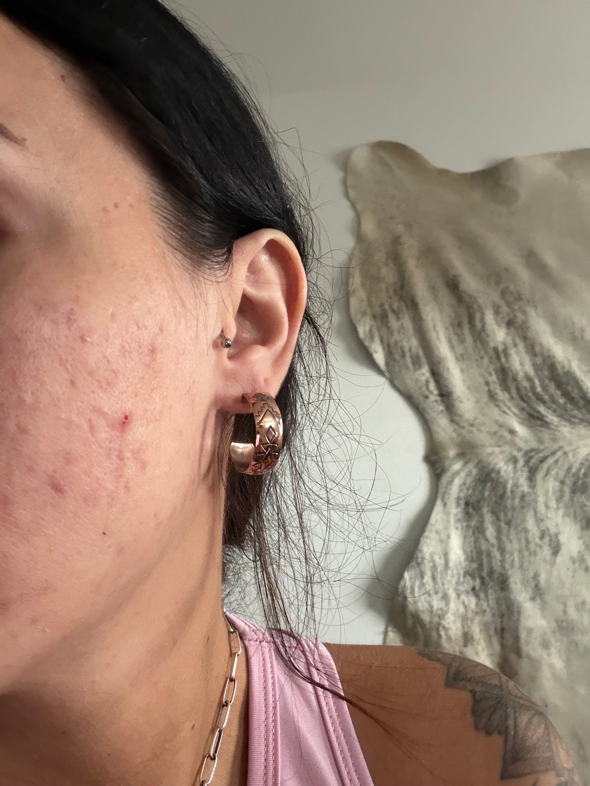 Felicia Antonia Copper Post Hoop Earrings