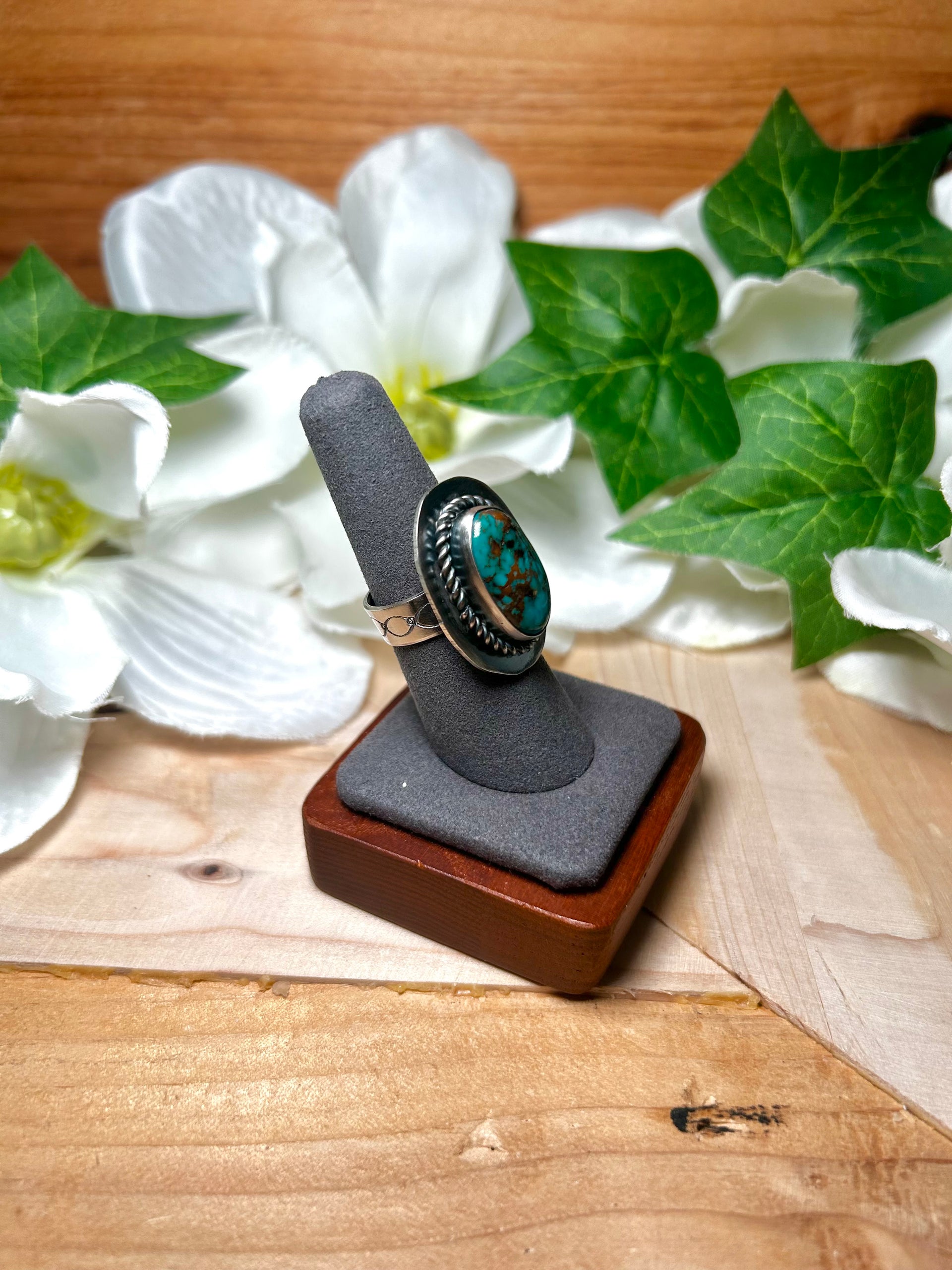 Bessie Skeets Royston Turquoise & Sterling Silver Ring Size 7