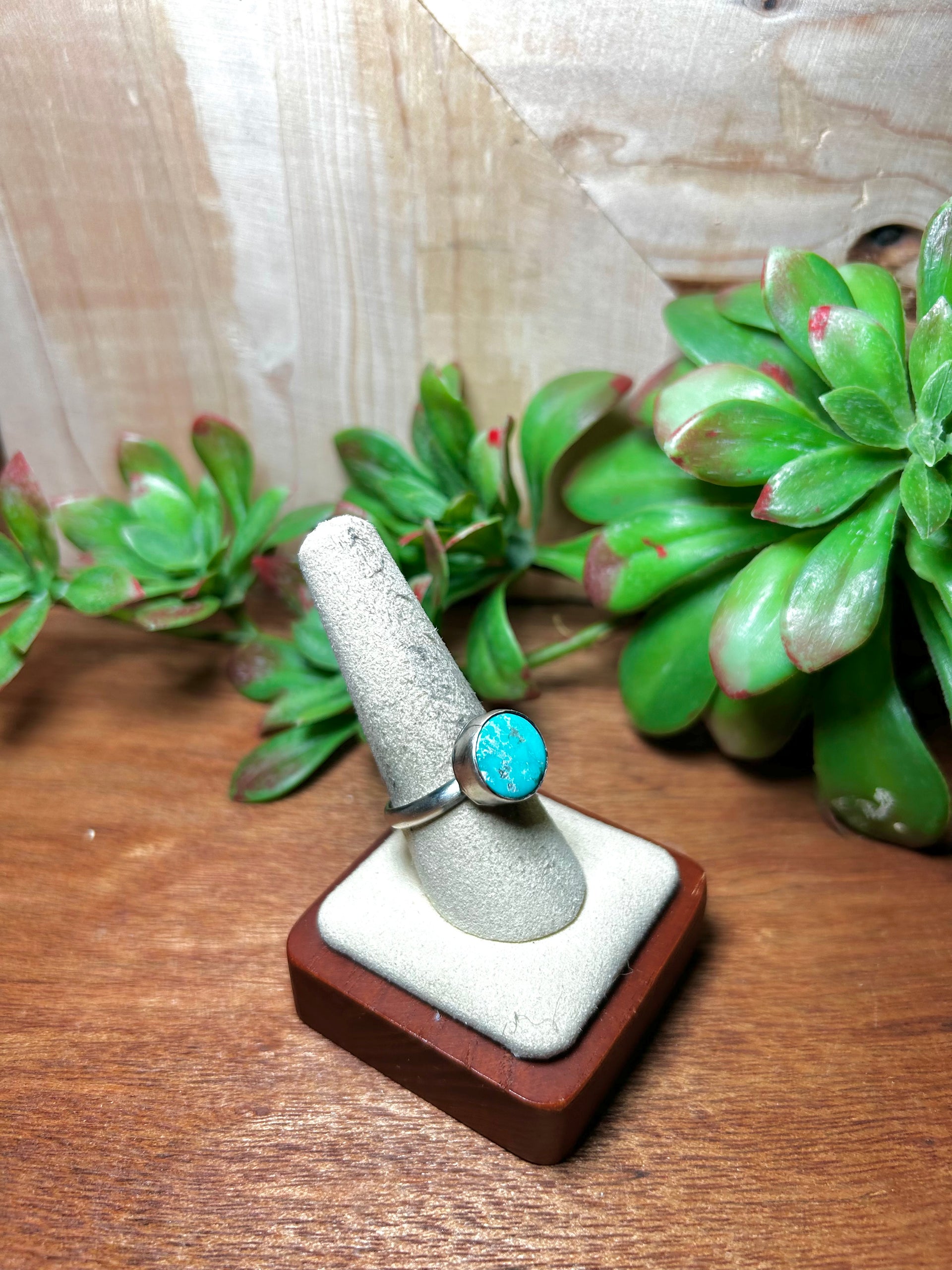 Scott Skeets Kingman Turquoise & Sterling Silver Adjustable Ring