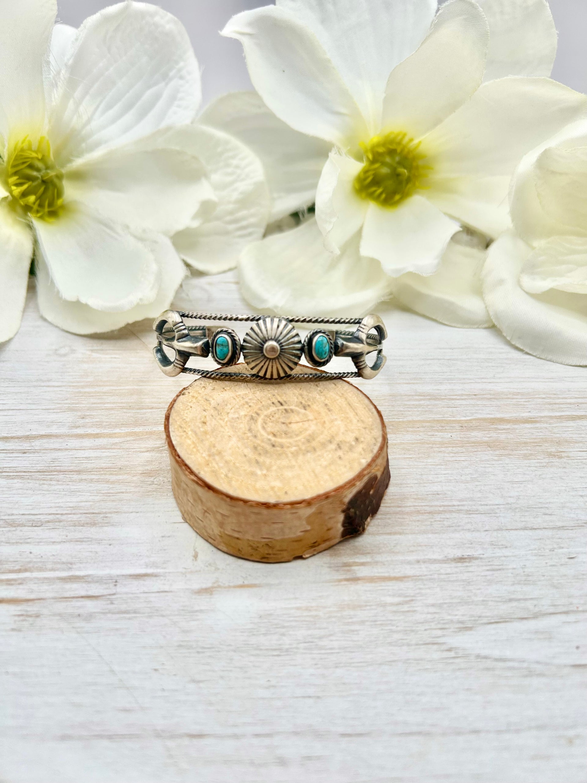Bobby Platero Kingman Turquoise & Sterling Silver Cuff Bracelet