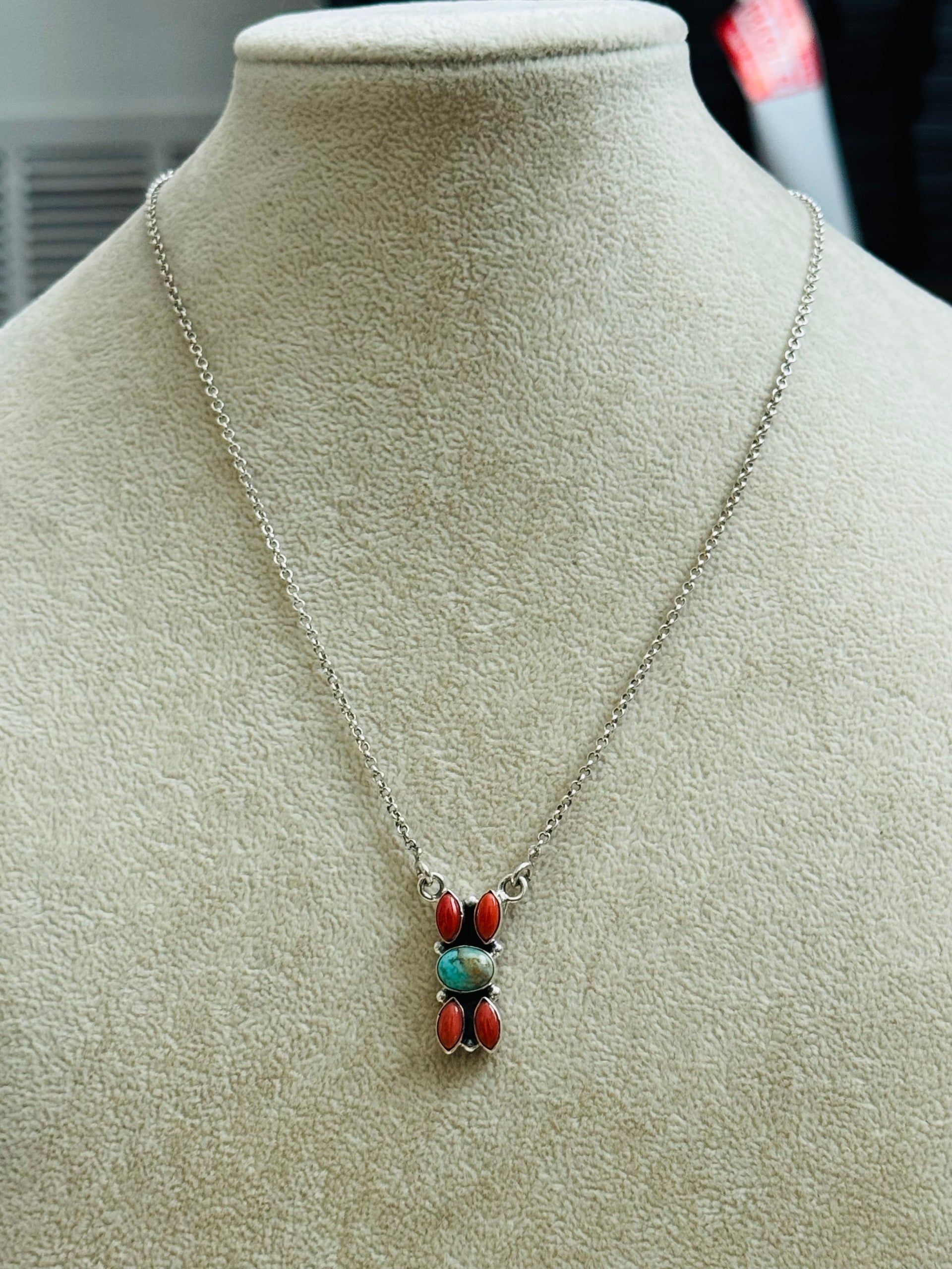Southwest Made Multi Stone & Sterling Silver Necklace