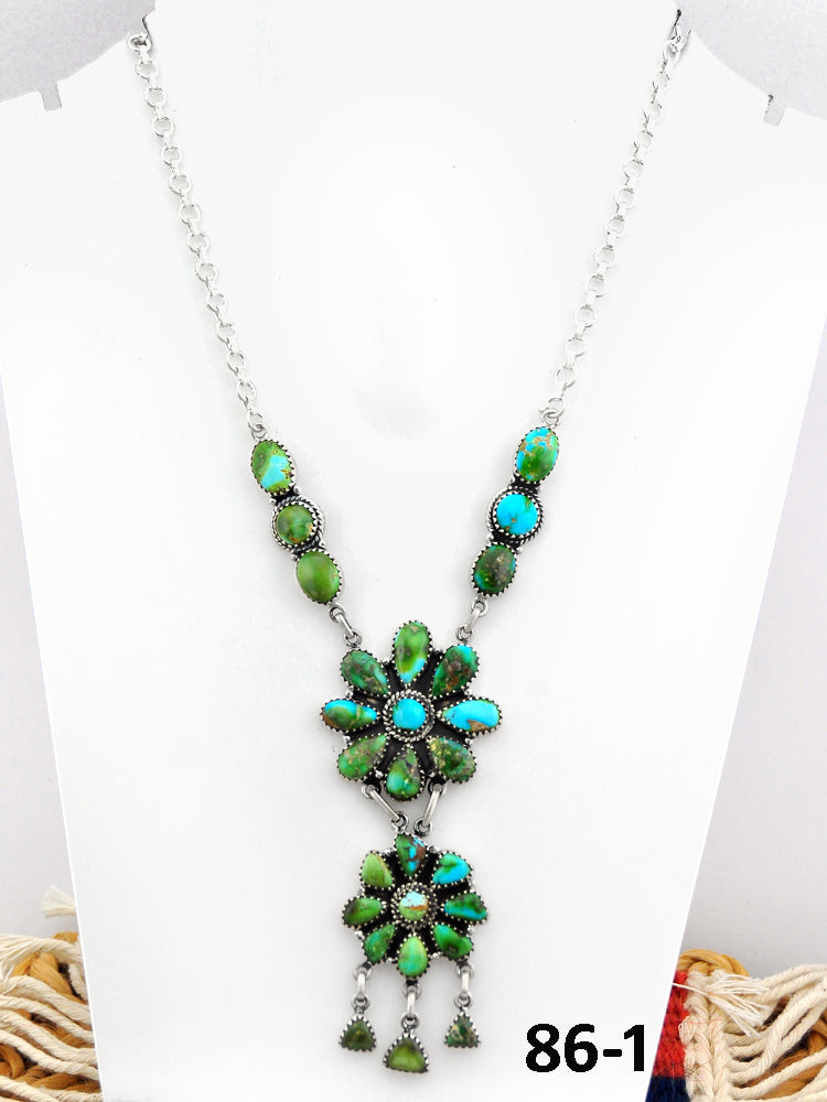 Southwest Made Sonoran Turquoise & Sterling Silver Necklace