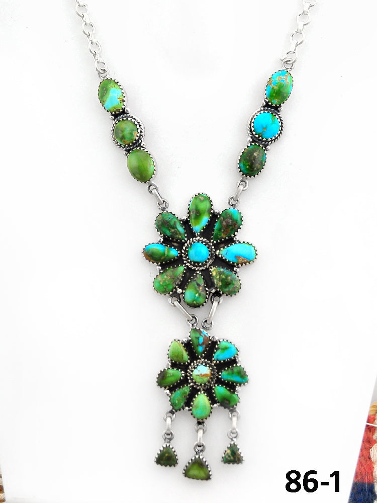 Southwest Made Sonoran Turquoise & Sterling Silver Necklace