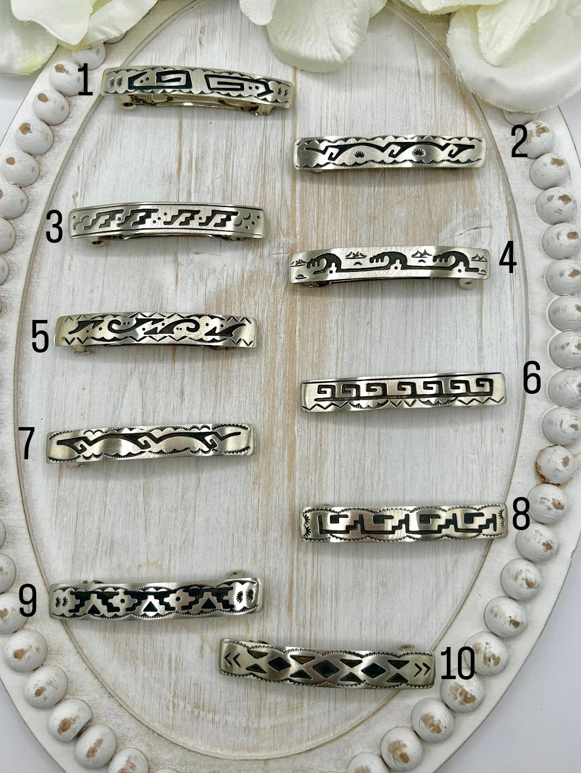 Navajo Made Sterling Silver Hair Barrette