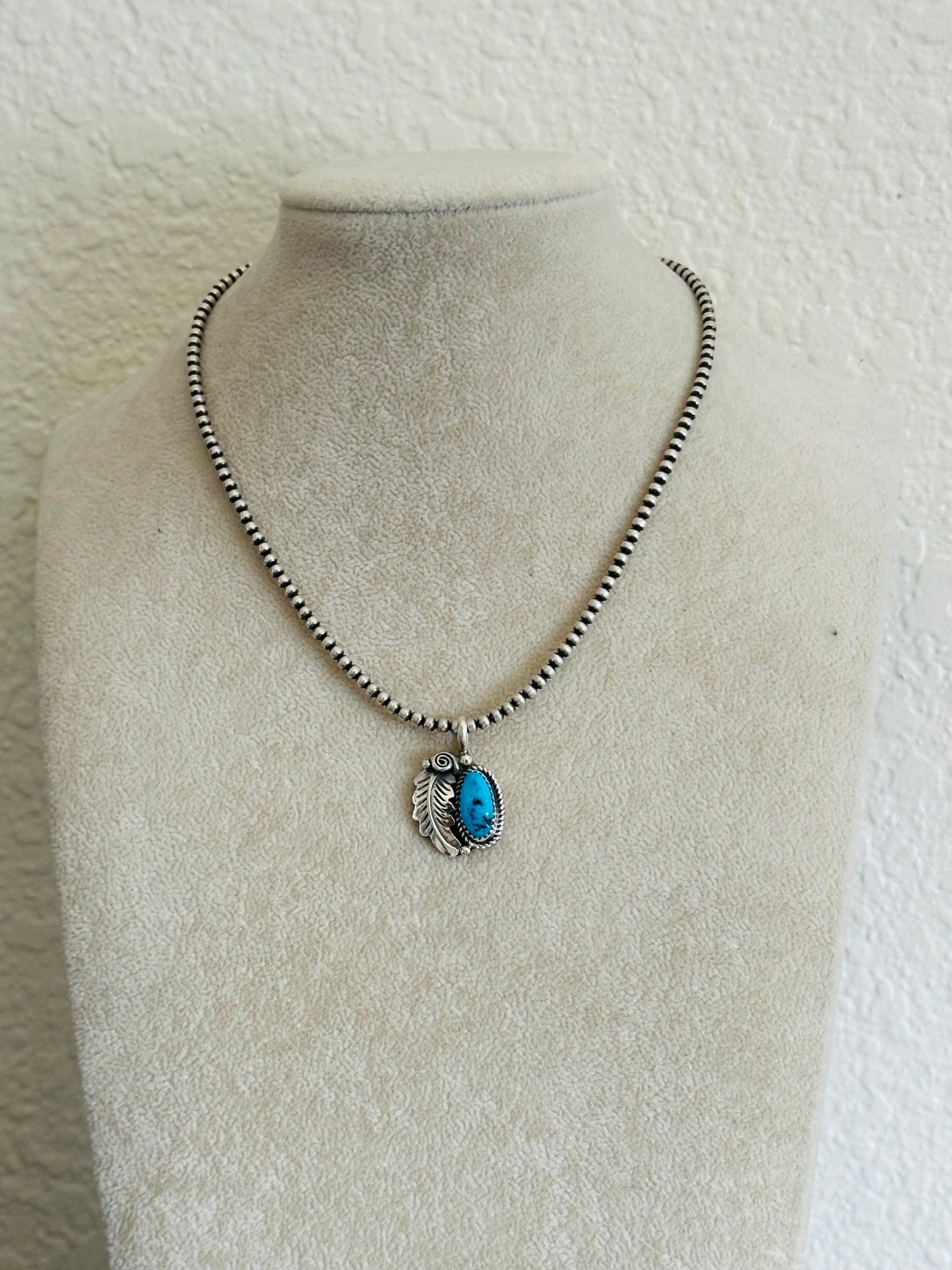 Julia Etsitty Kingman Turquoise & Sterling Silver Pendants