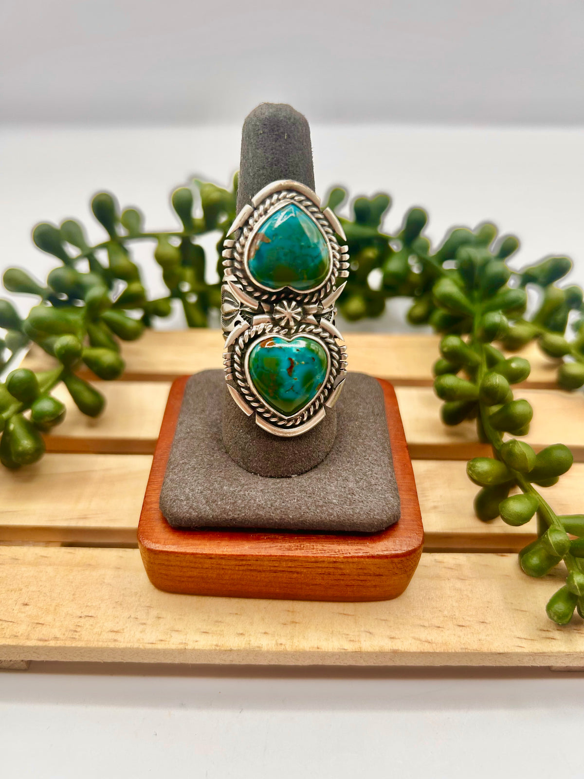John McCray Royston Turquoise & Sterling Silver Adjustable Ring
