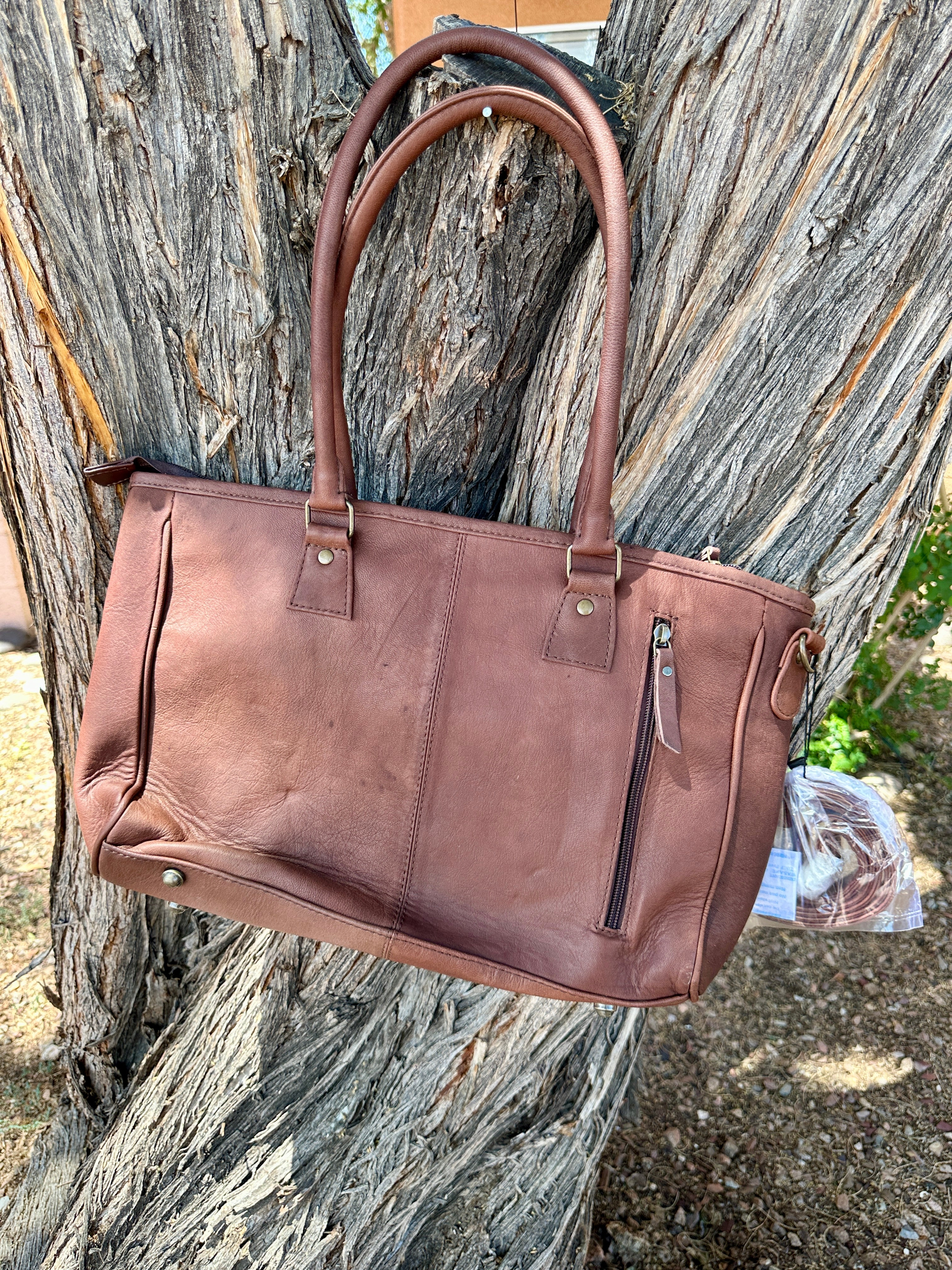 Genuine Tooled Leather & Cowhide Purse