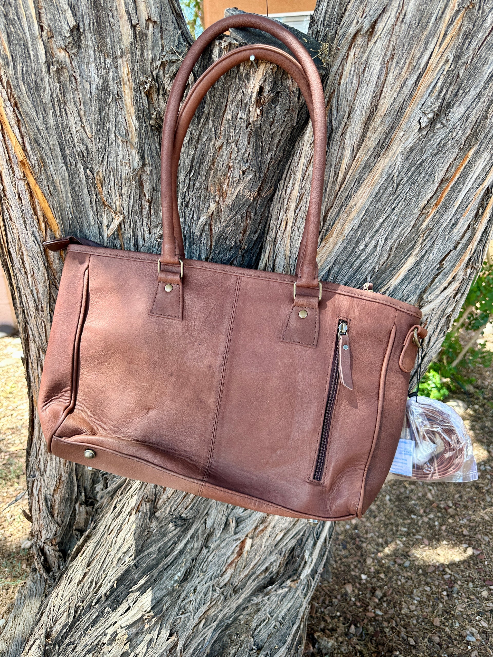 Genuine Tooled Leather & Cowhide Purse