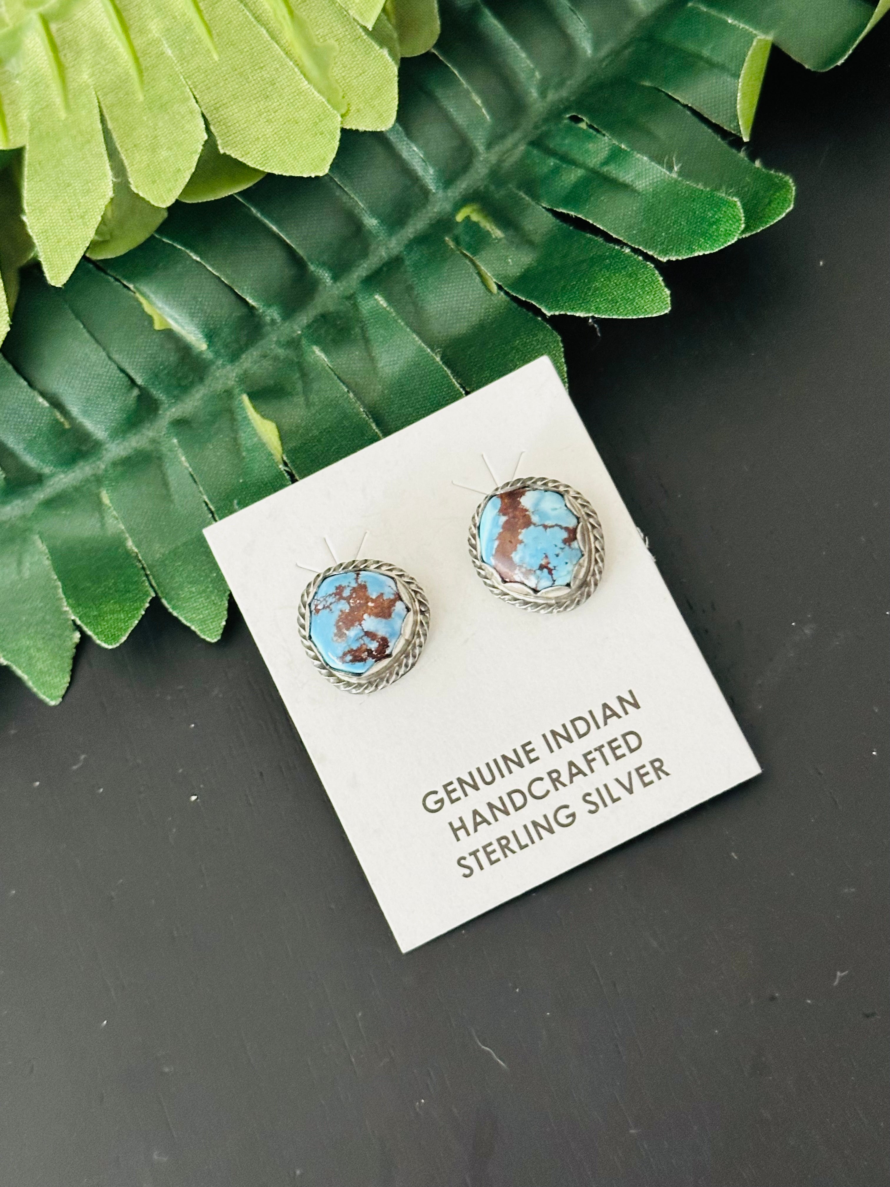 Tim Yazzie Golden Hill’s Turquoise & Sterling Silver Post Earrings