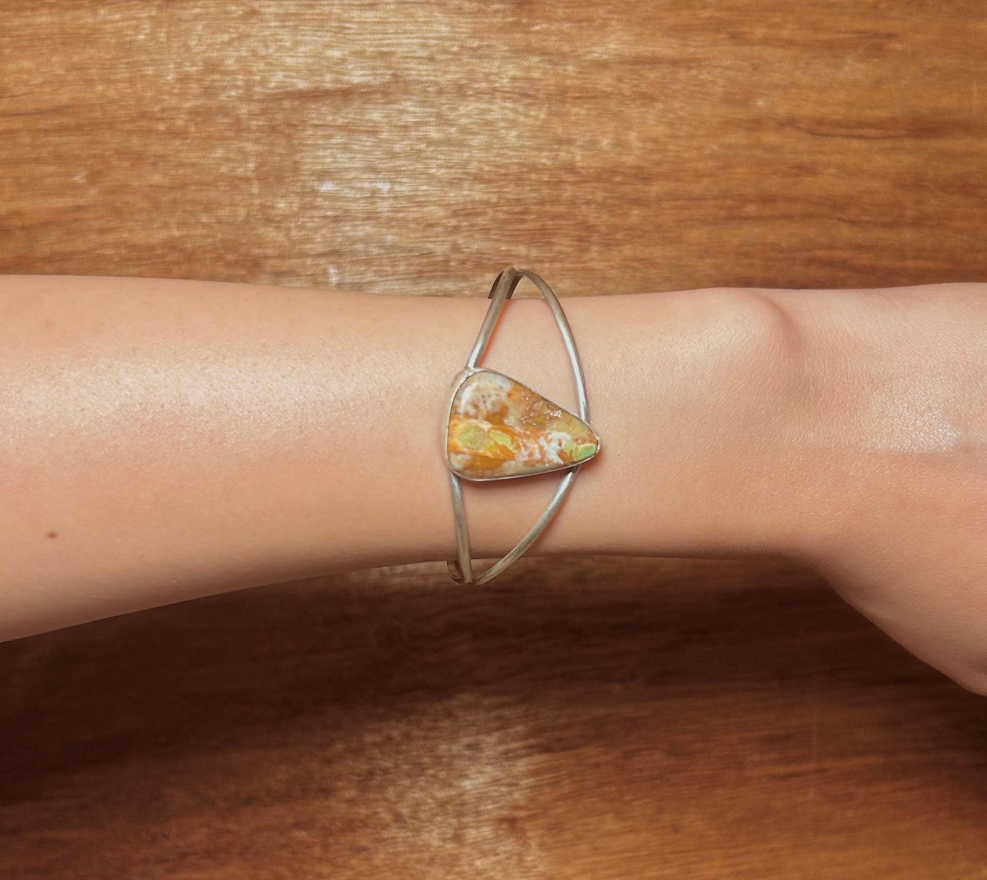 Navajo Made Bonlder Turquoise & Sterling Silver Cuff Bracelet