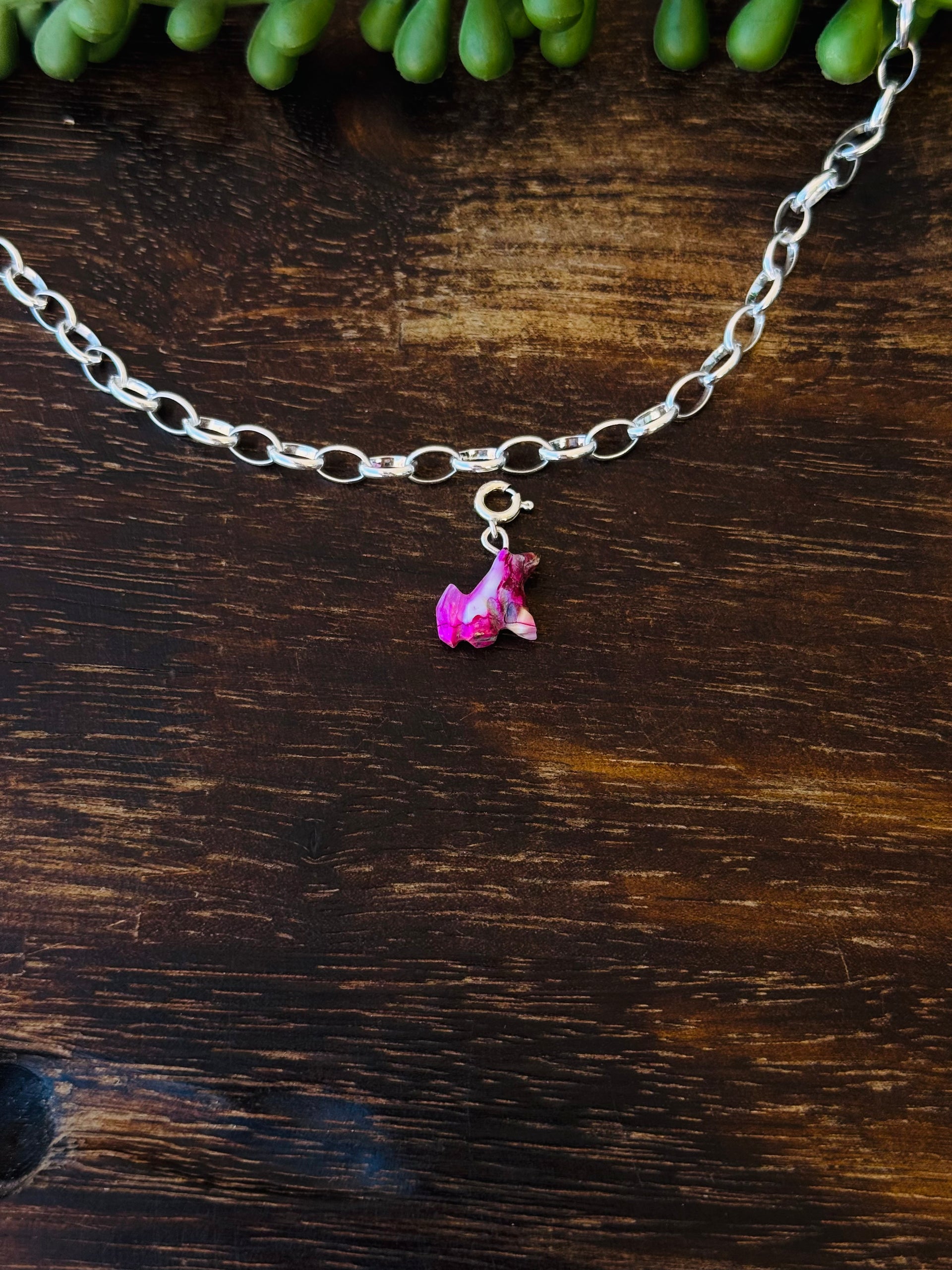 Navajo Made Mohave Turquoise & Sterling Silver Charms