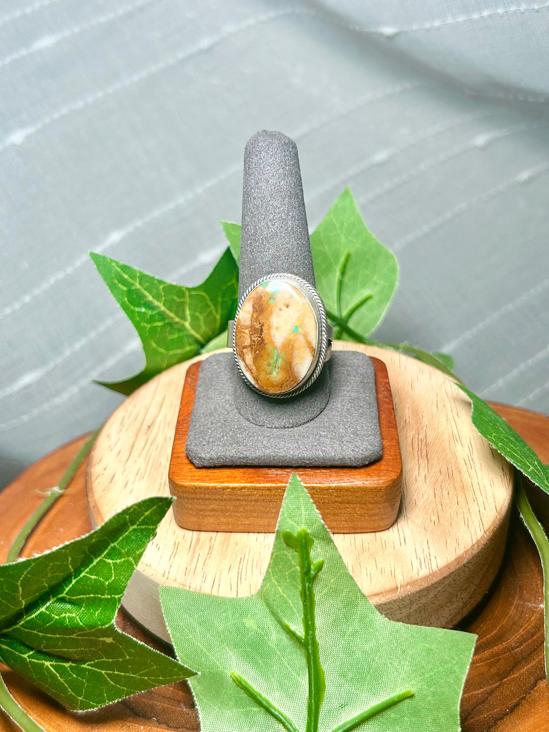 Antionette Martinez Boulder Turquoise & Sterling Silver Adjustable Ring