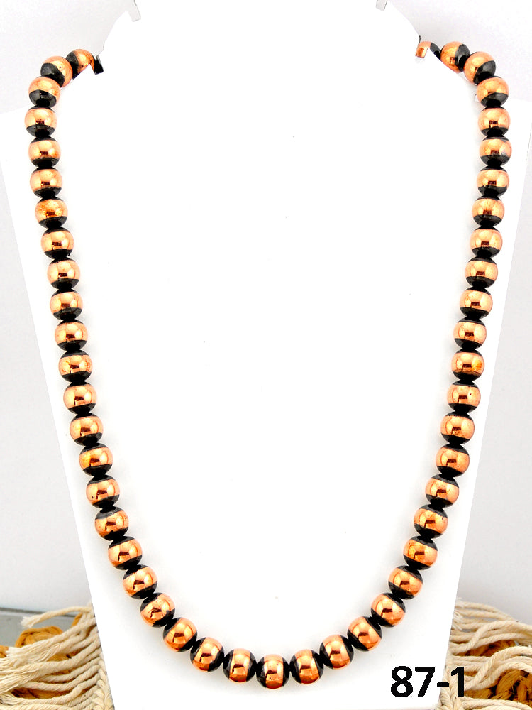 Southwest Handmade Copper 10 MM 20” Beaded Necklace
